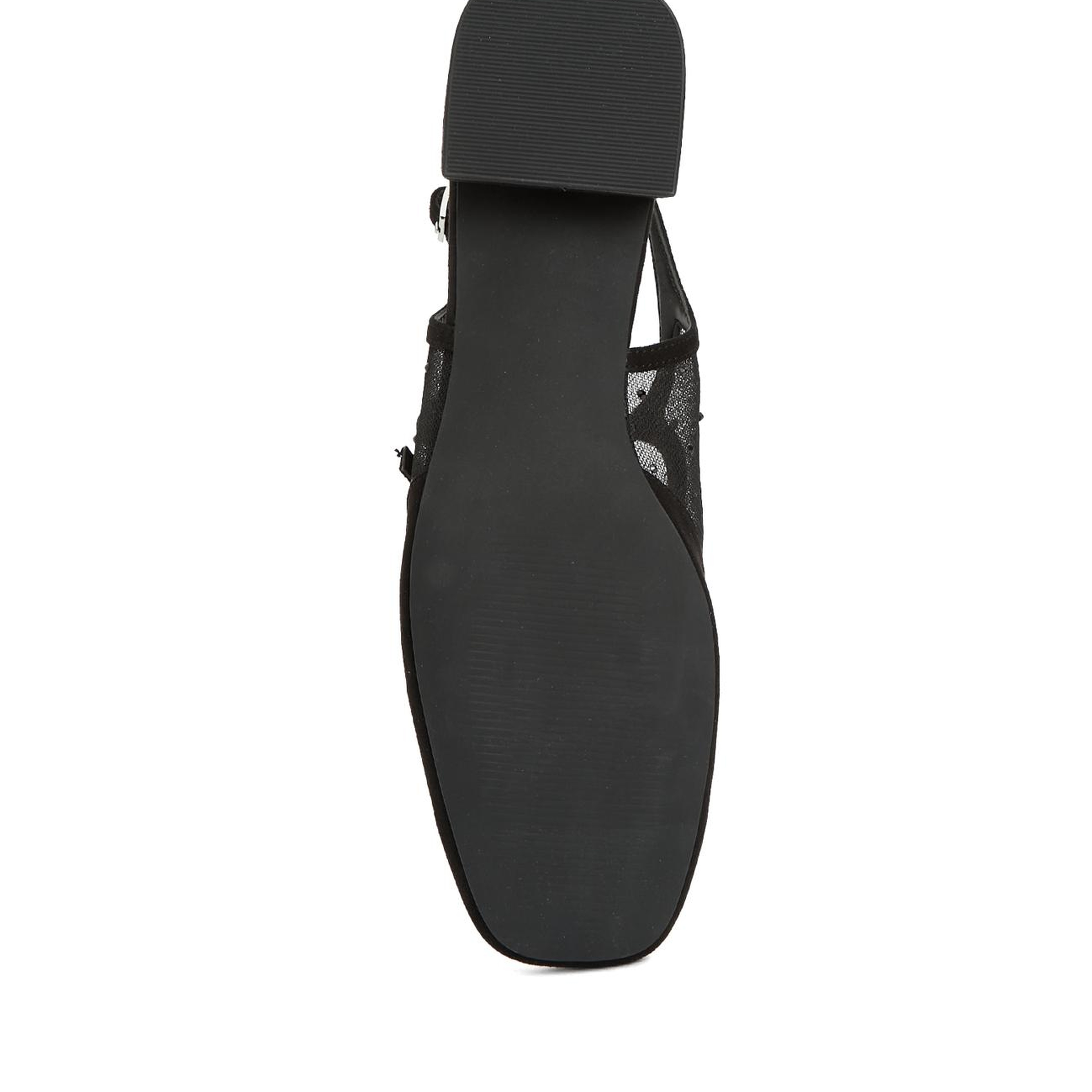 Divarese Kadın Siyah Tül Detaylı Mary Jane Babet