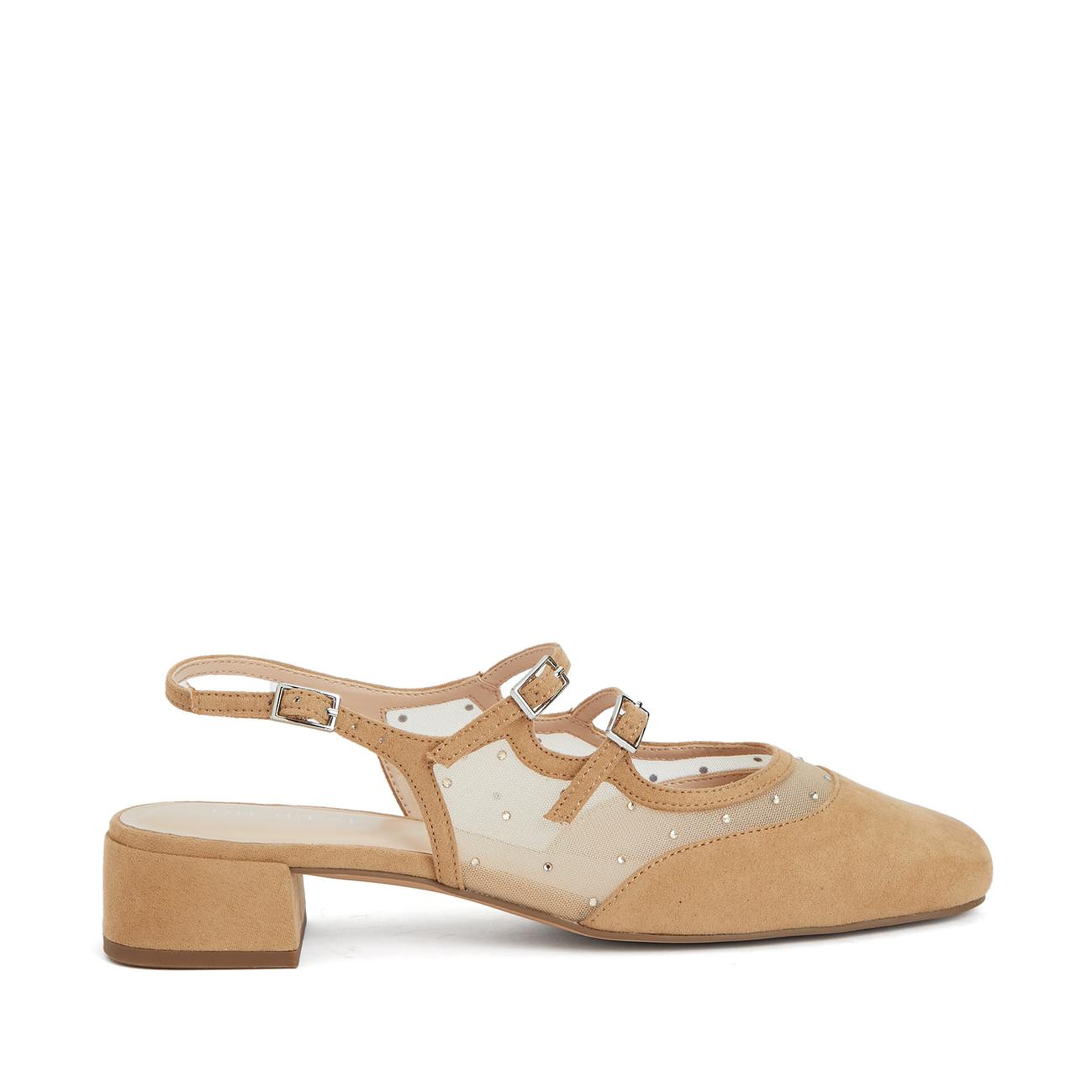 Divarese Kadın Kum Tül Detaylı Mary Jane Babet