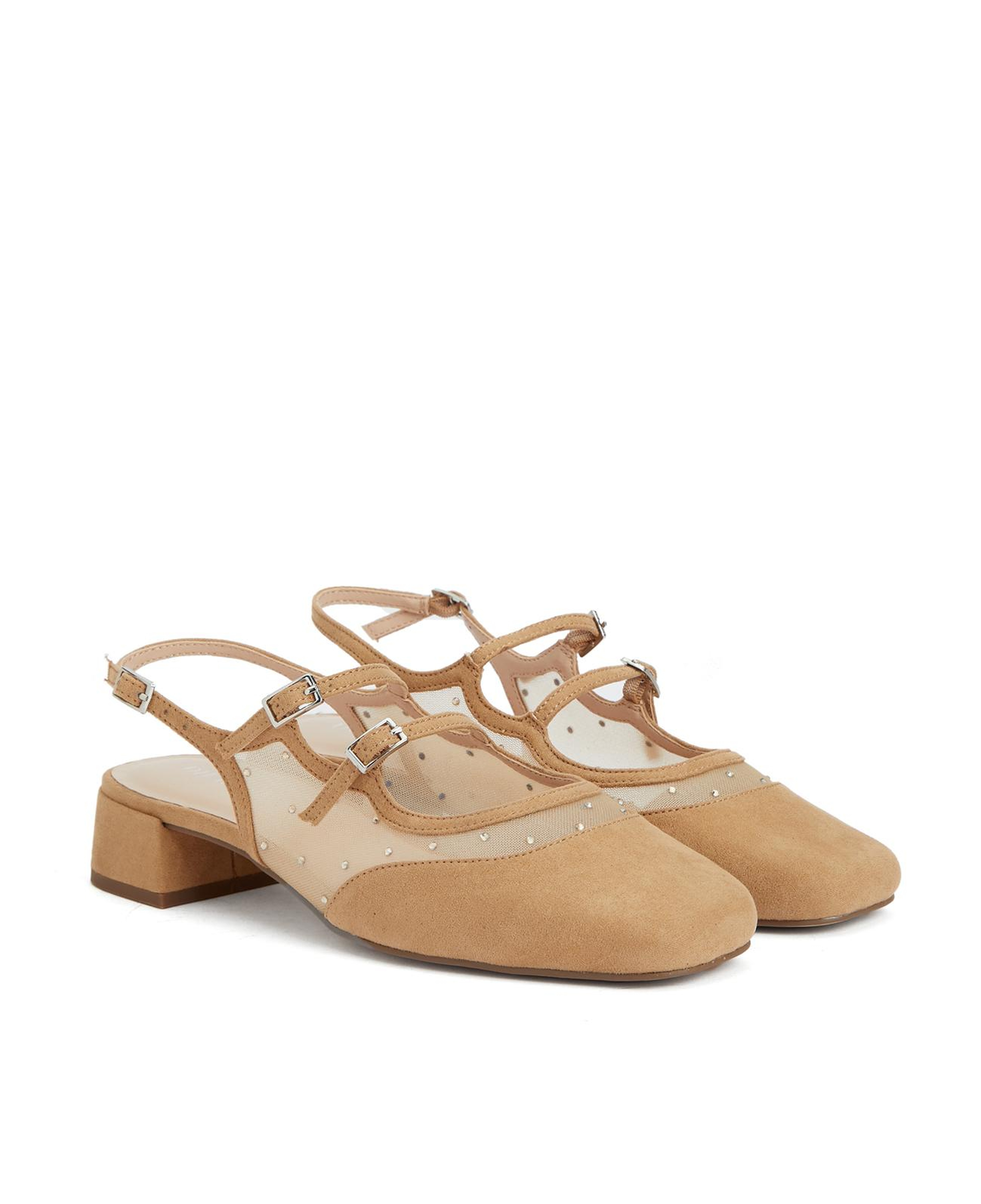 Divarese Kadın Kum Tül Detaylı Mary Jane Babet