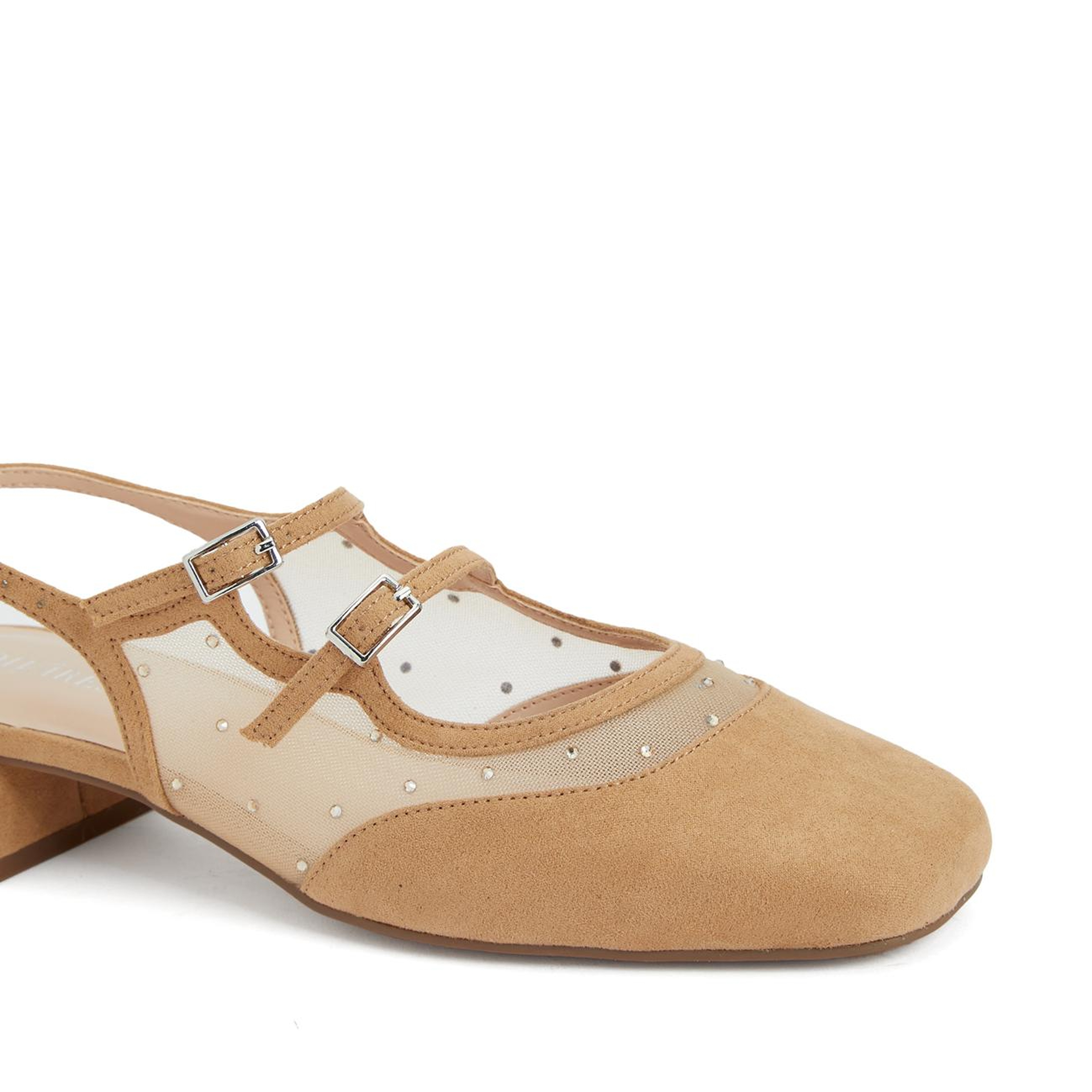 Divarese Kadın Kum Tül Detaylı Mary Jane Babet