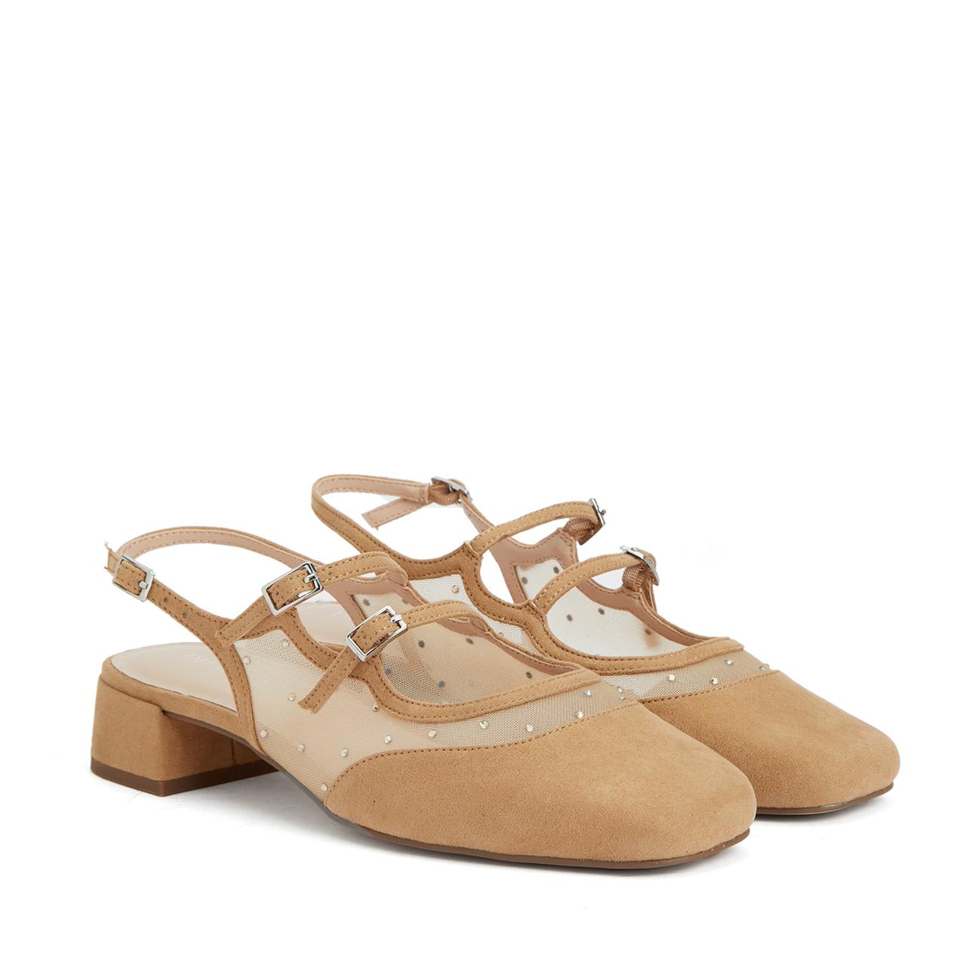 Divarese Kadın Kum Tül Detaylı Mary Jane Babet