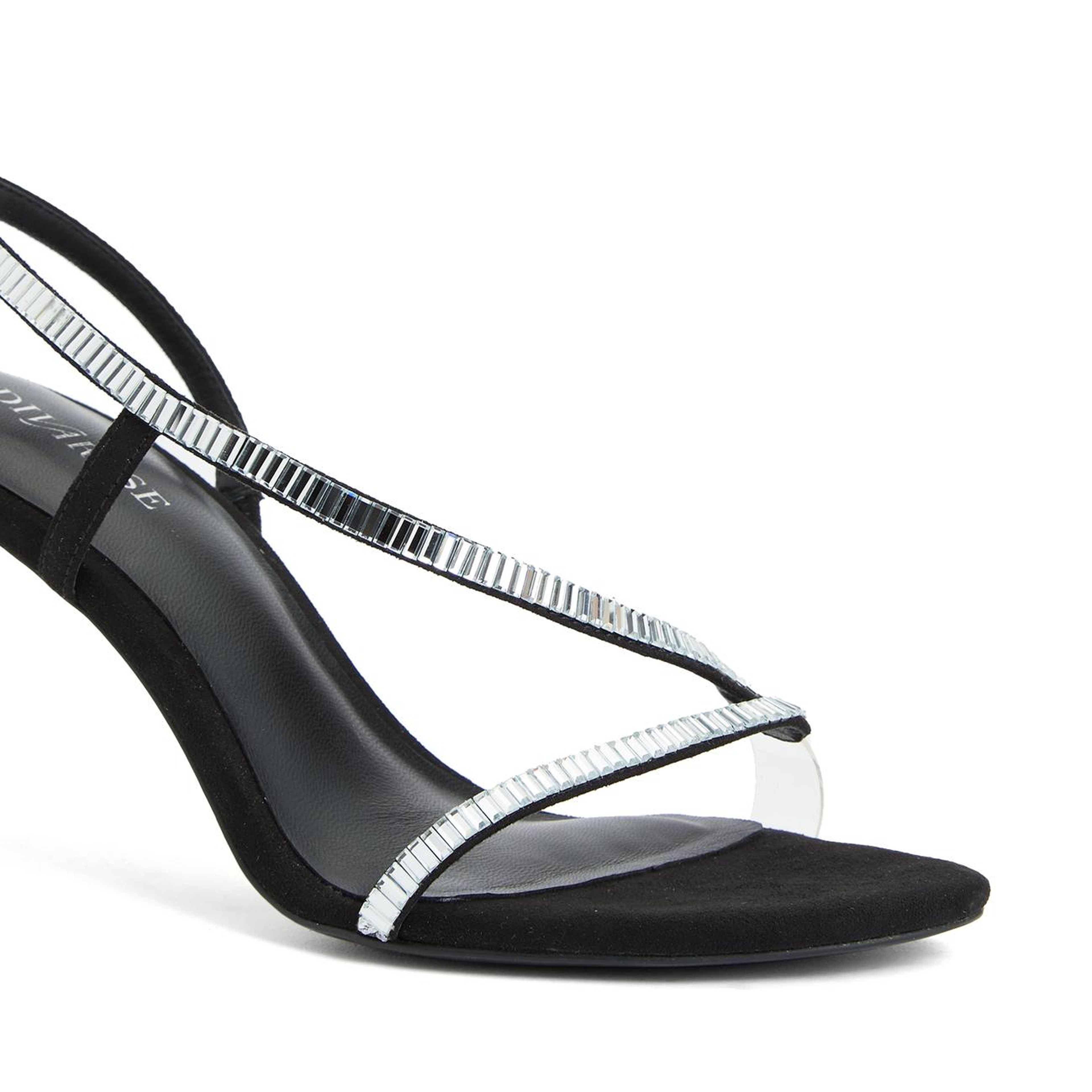 Divarese Kadın Siyah Taşlı Topuklu Sandalet