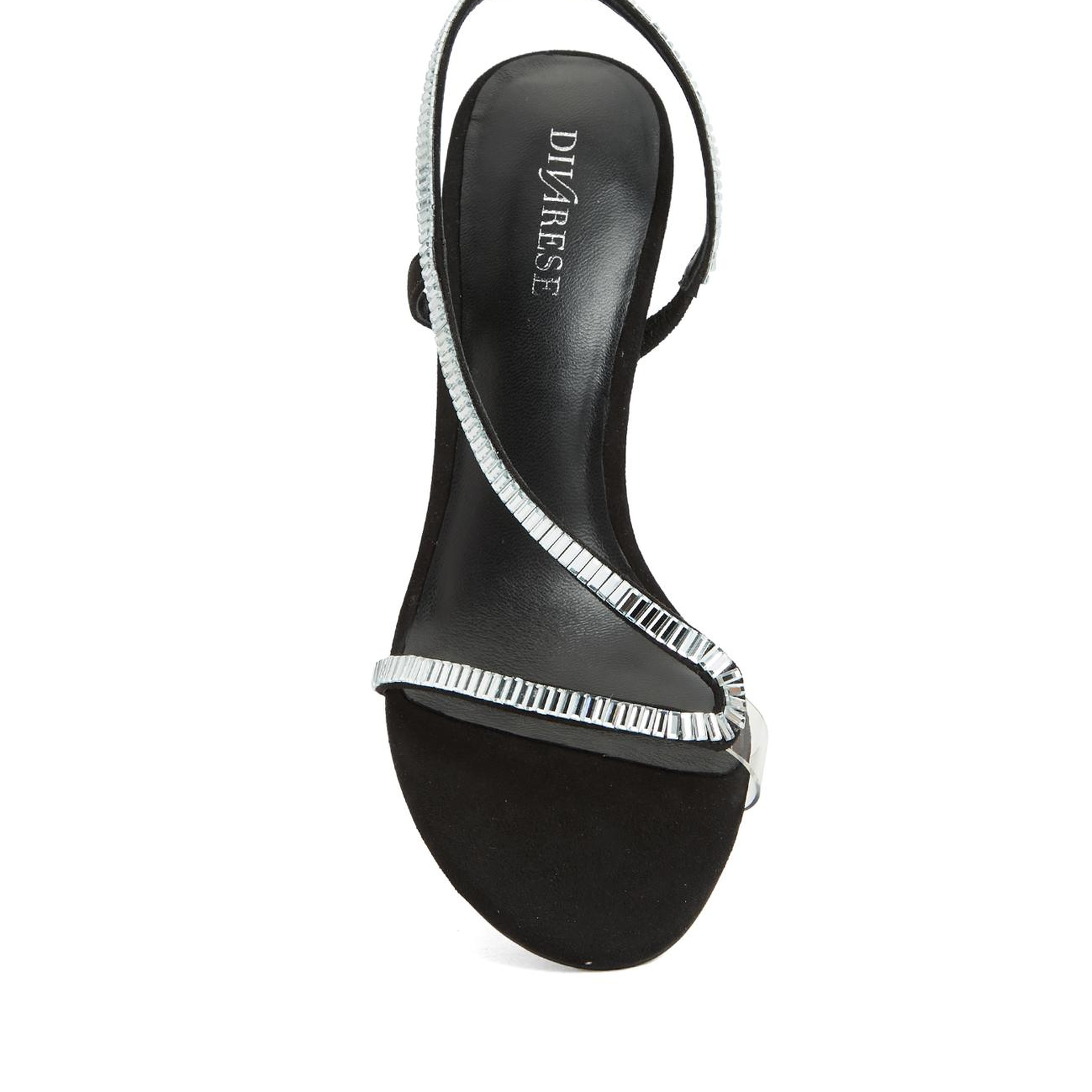Divarese Kadın Siyah Taşlı Topuklu Sandalet