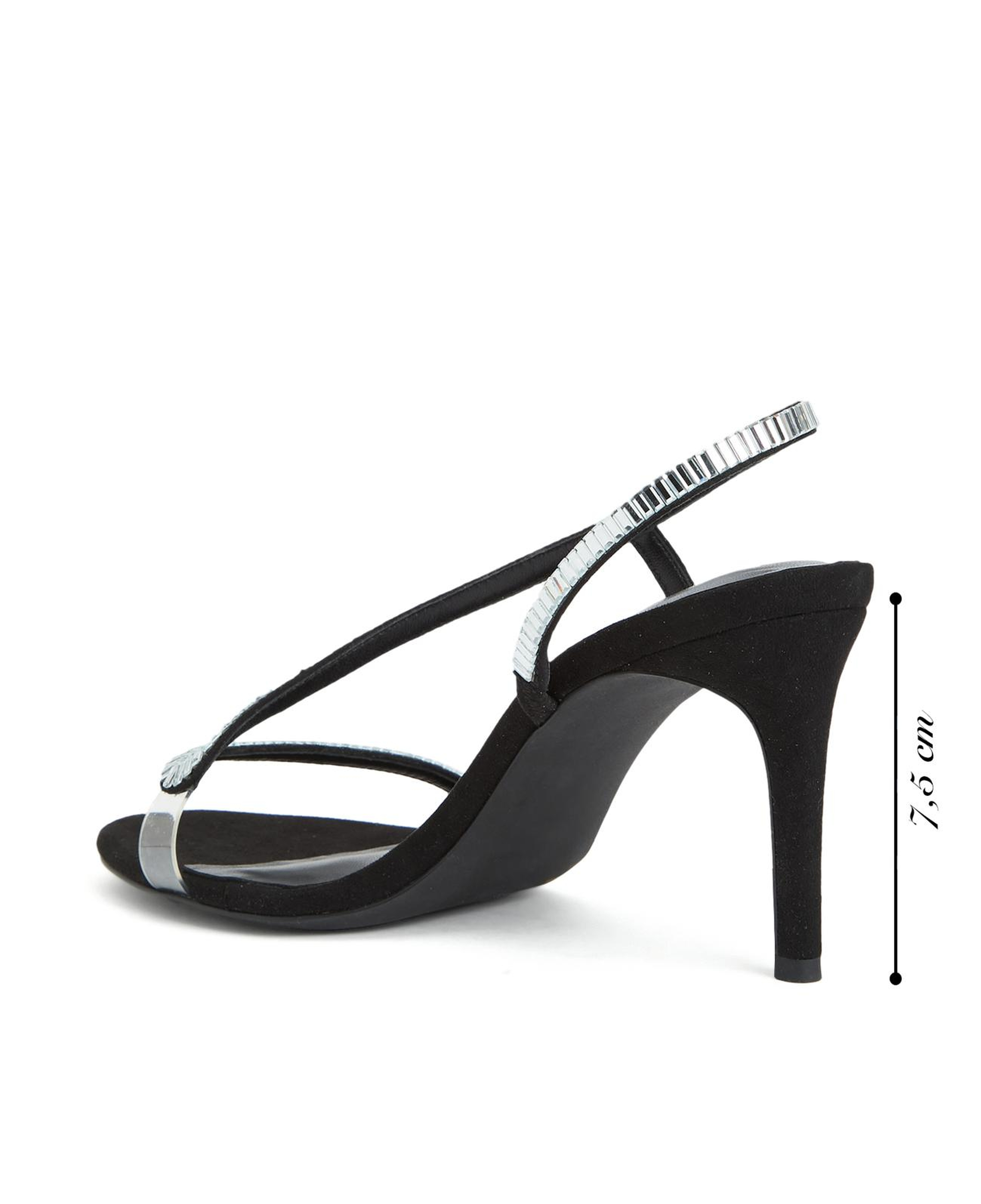 Divarese Kadın Siyah Taşlı Topuklu Sandalet