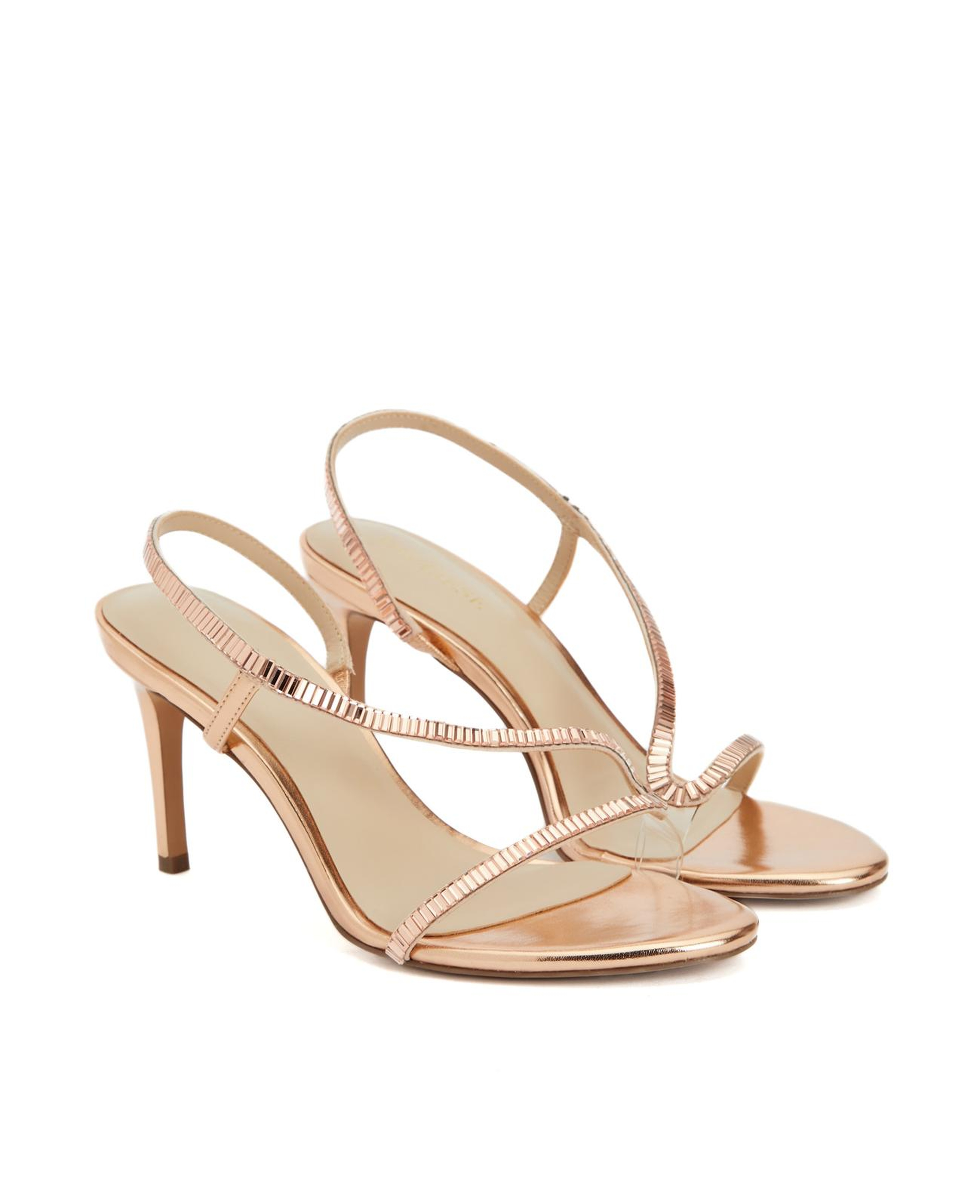 Divarese Kadın Rose Gold Taşlı Topuklu Sandalet