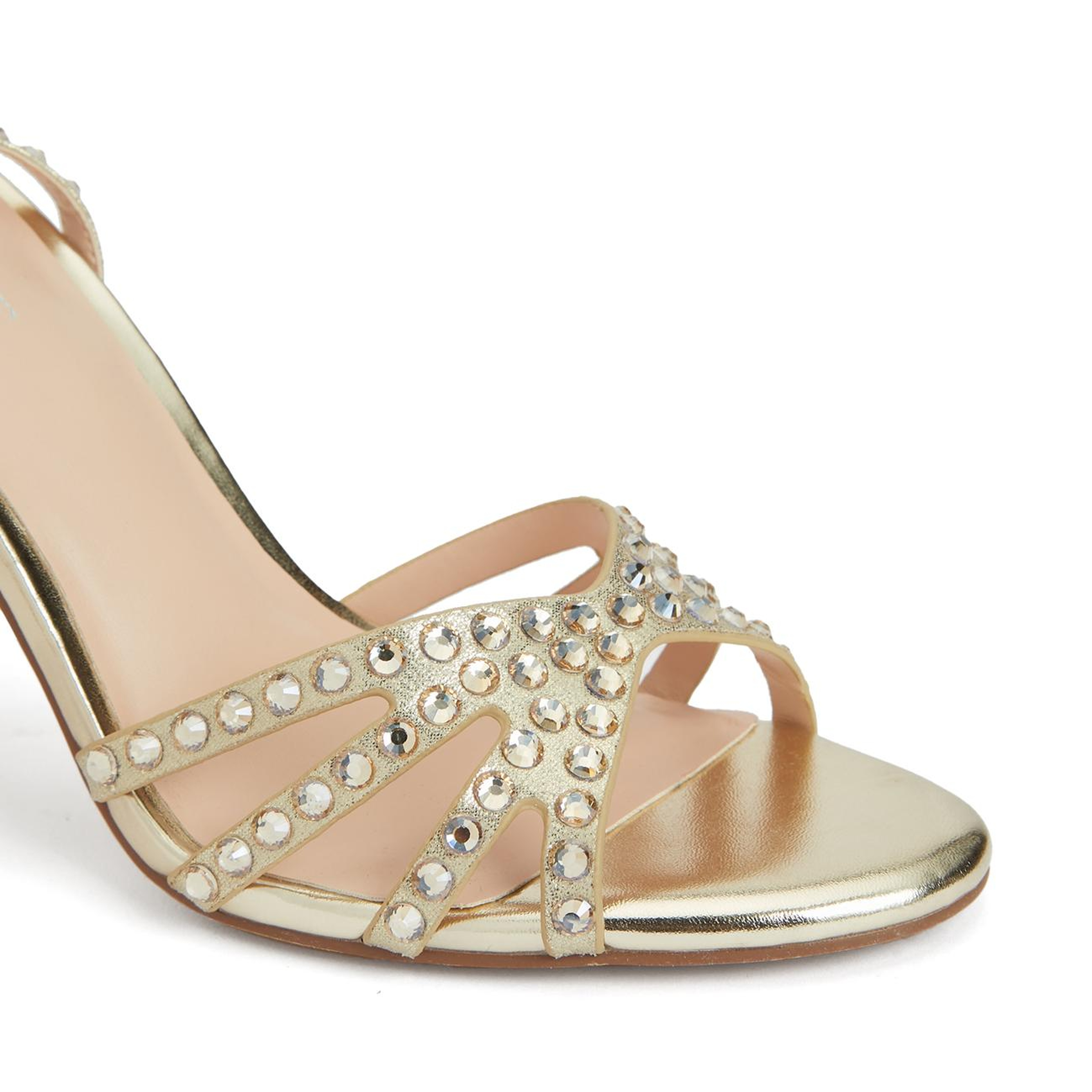 Divarese Kadın Gold Bantlı Topuklu Sandalet