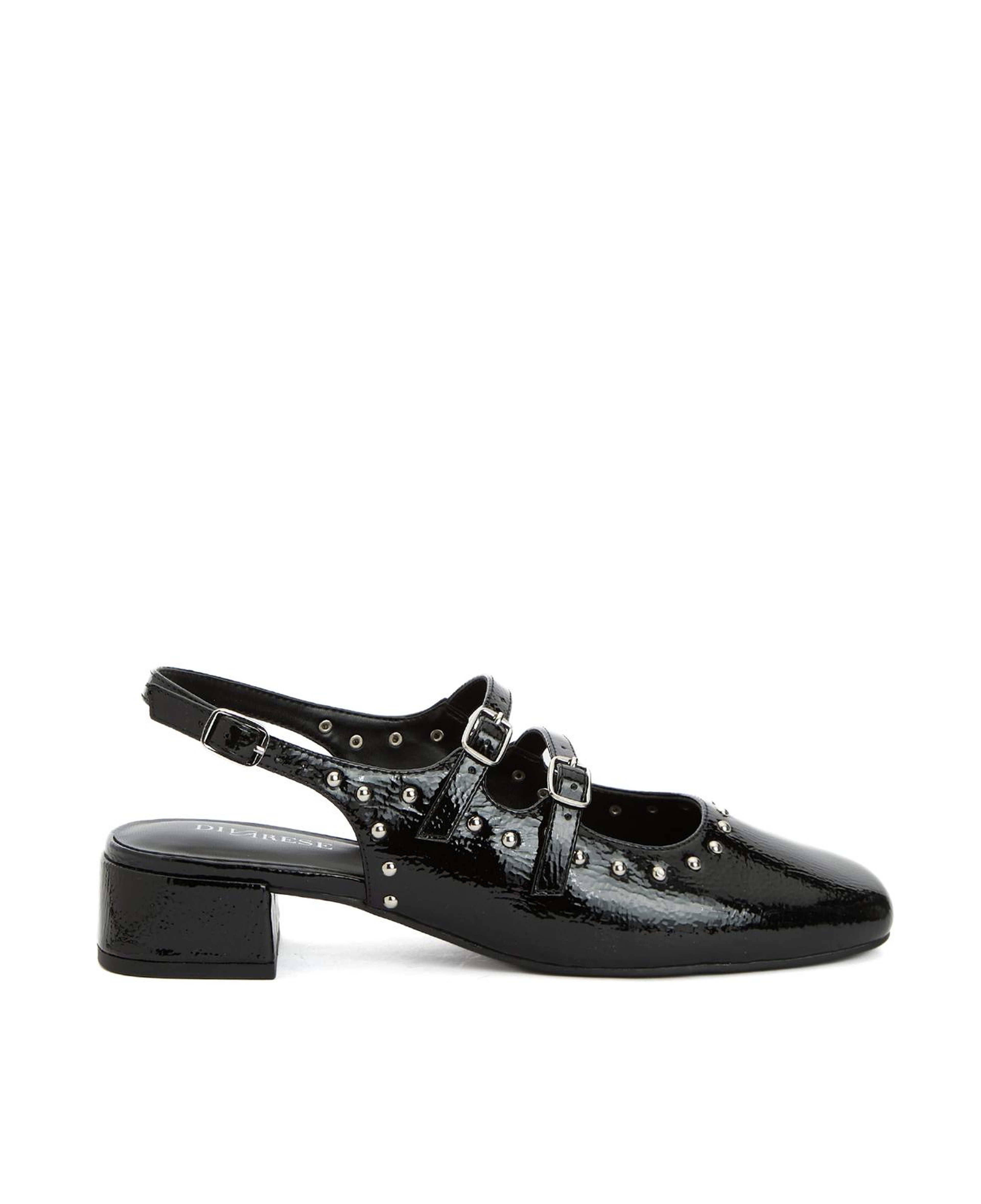 Divarese Kadın Siyah Taşlı Mary Jane Babet