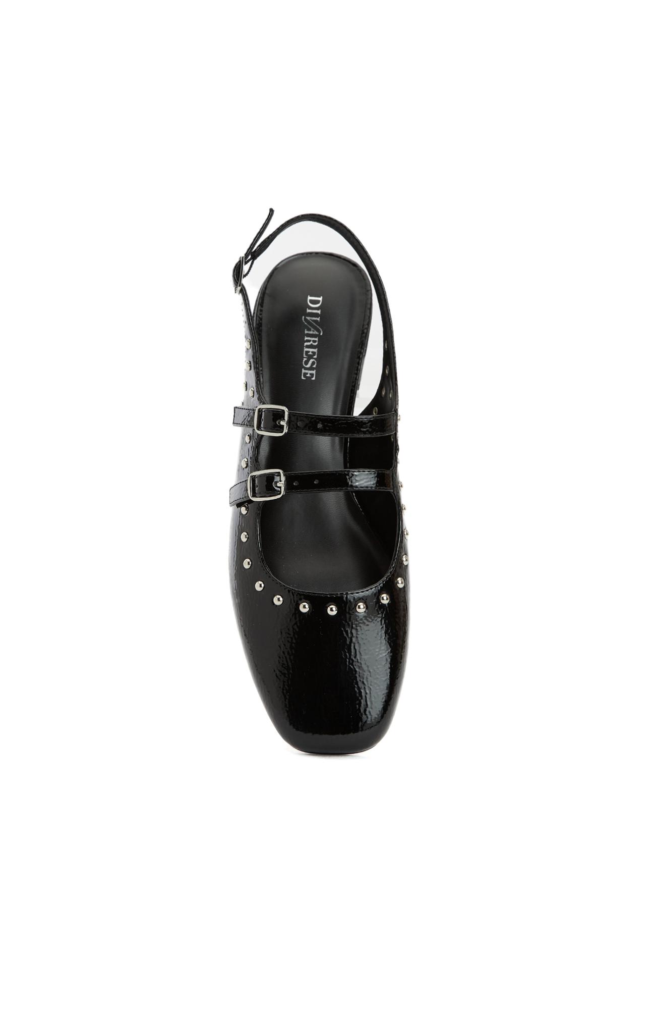 Divarese Kadın Siyah Taşlı Mary Jane Babet