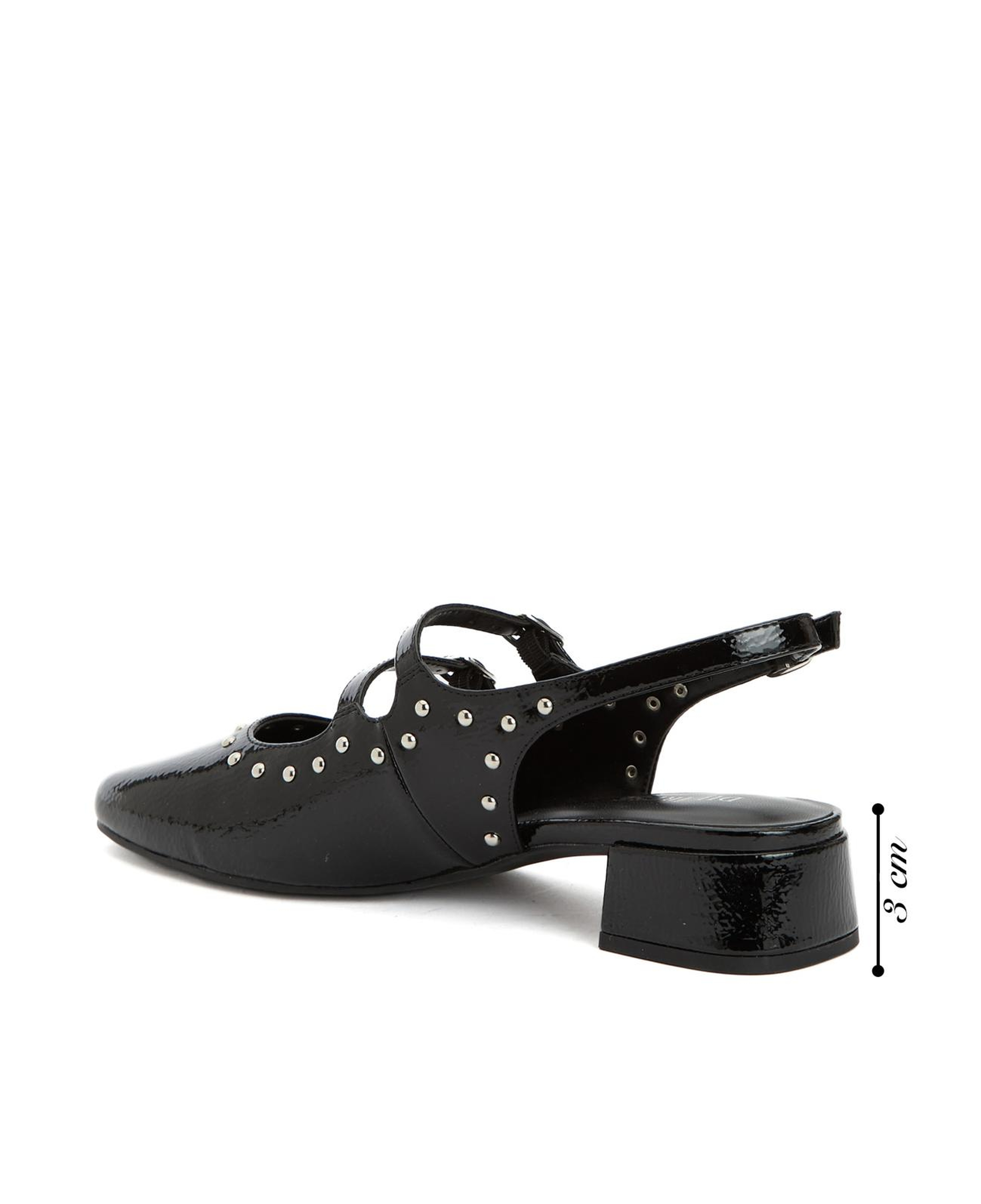 Divarese Kadın Siyah Taşlı Mary Jane Babet