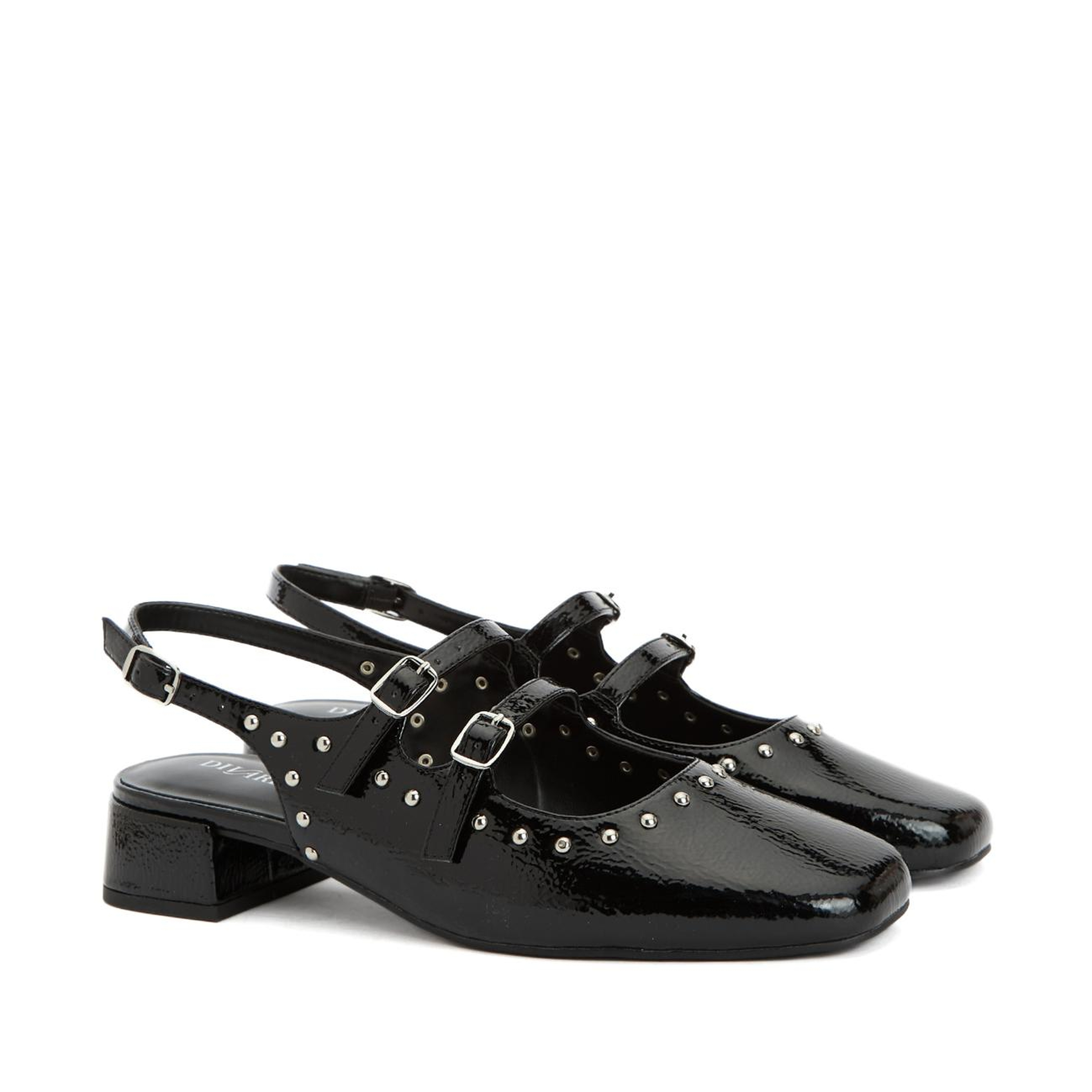 Divarese Kadın Siyah Taşlı Mary Jane Babet