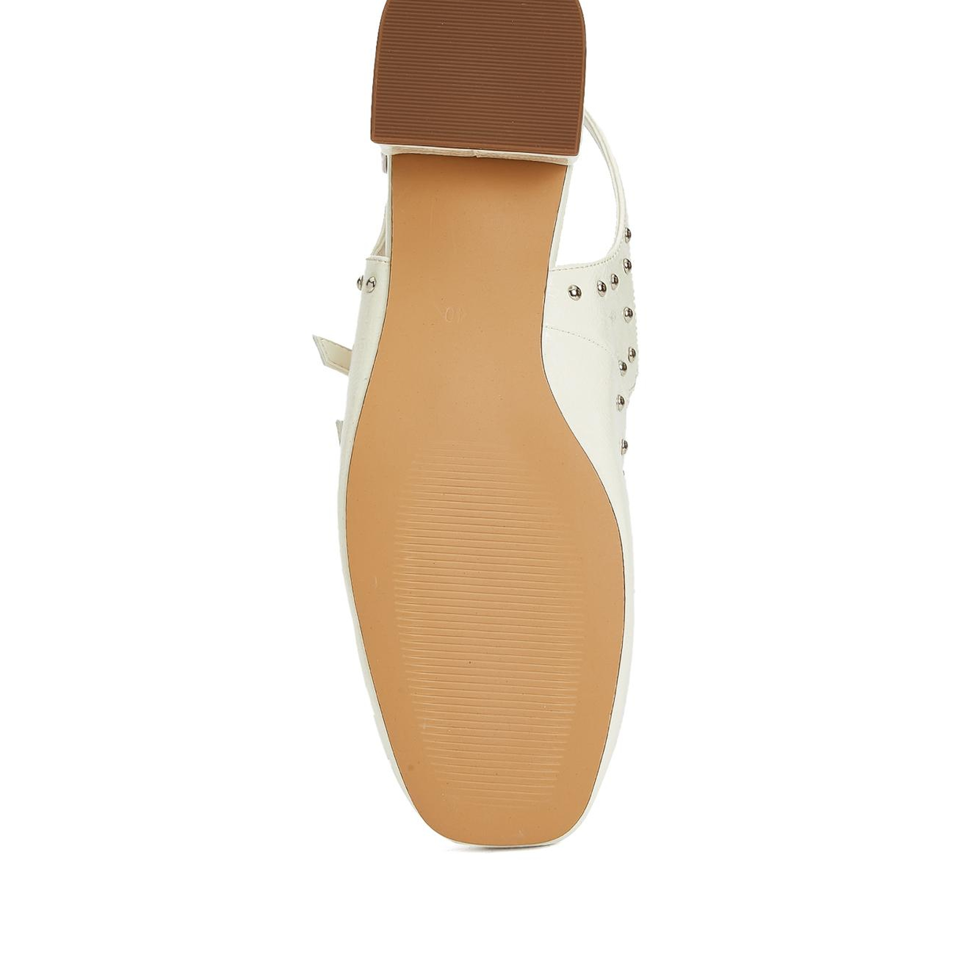 Divarese Kadın Kırık Beyaz Taşlı Mary Jane Babet