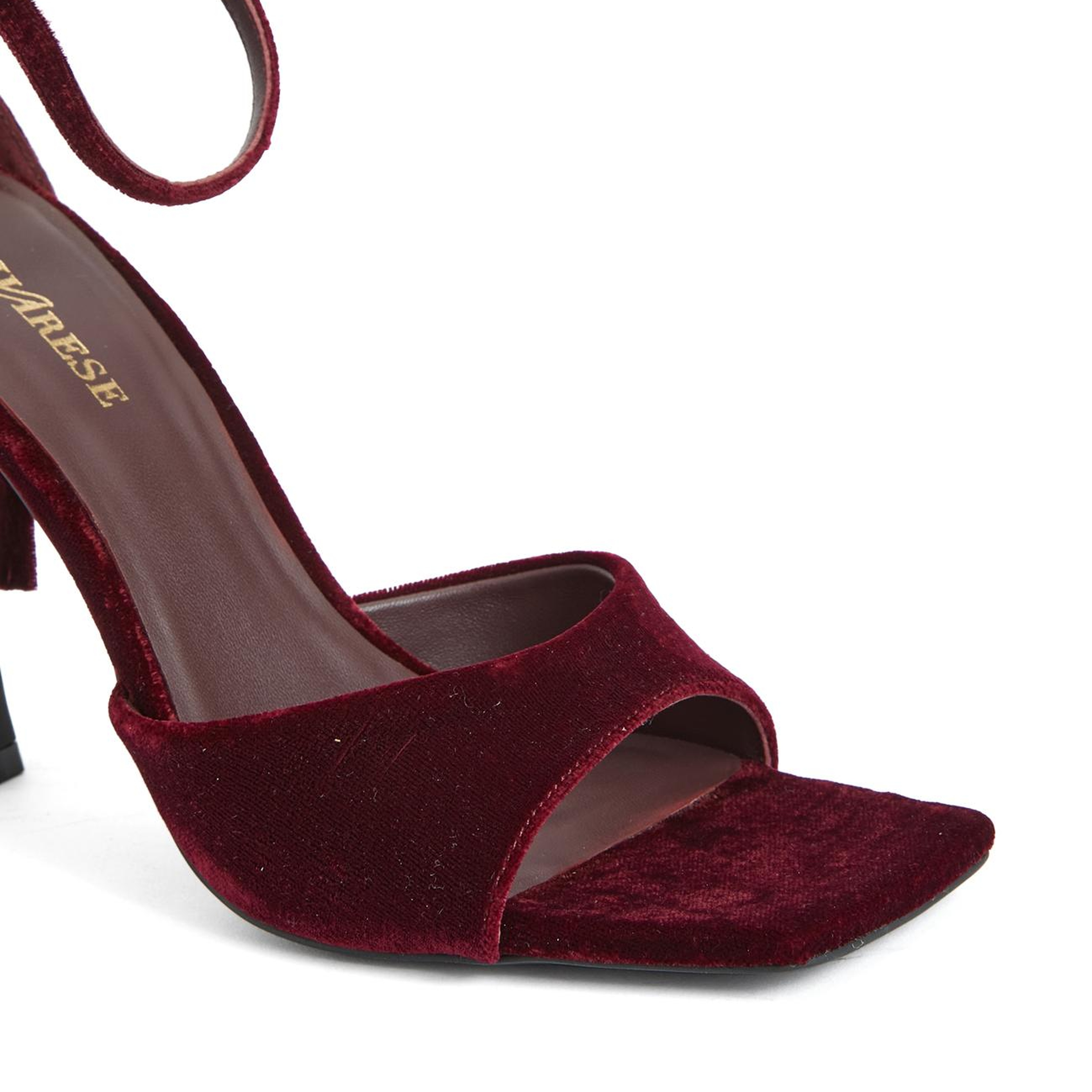 Divarese Kadın Bordo Bantlı Topuklu Sandalet
