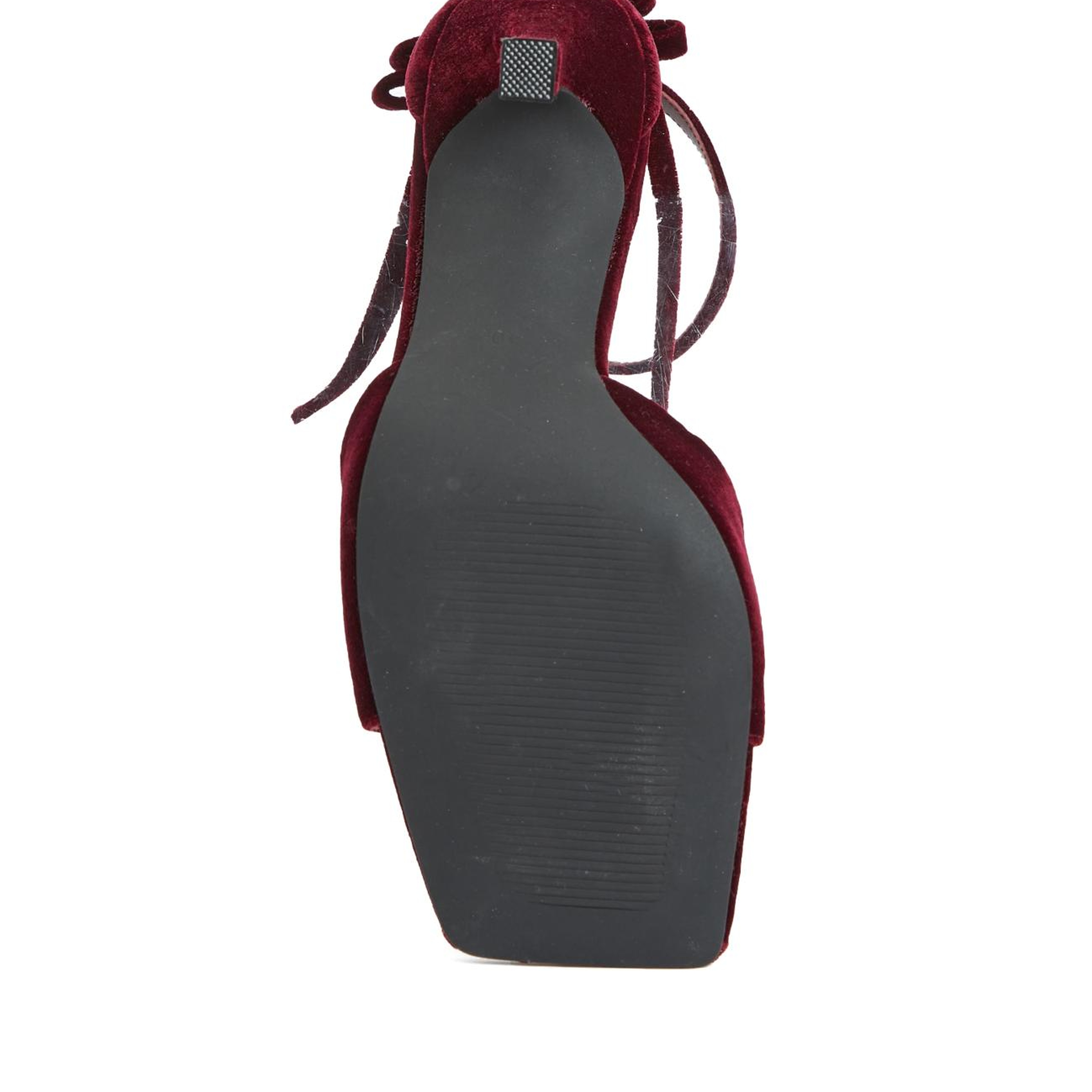 Divarese Kadın Bordo Bantlı Topuklu Sandalet