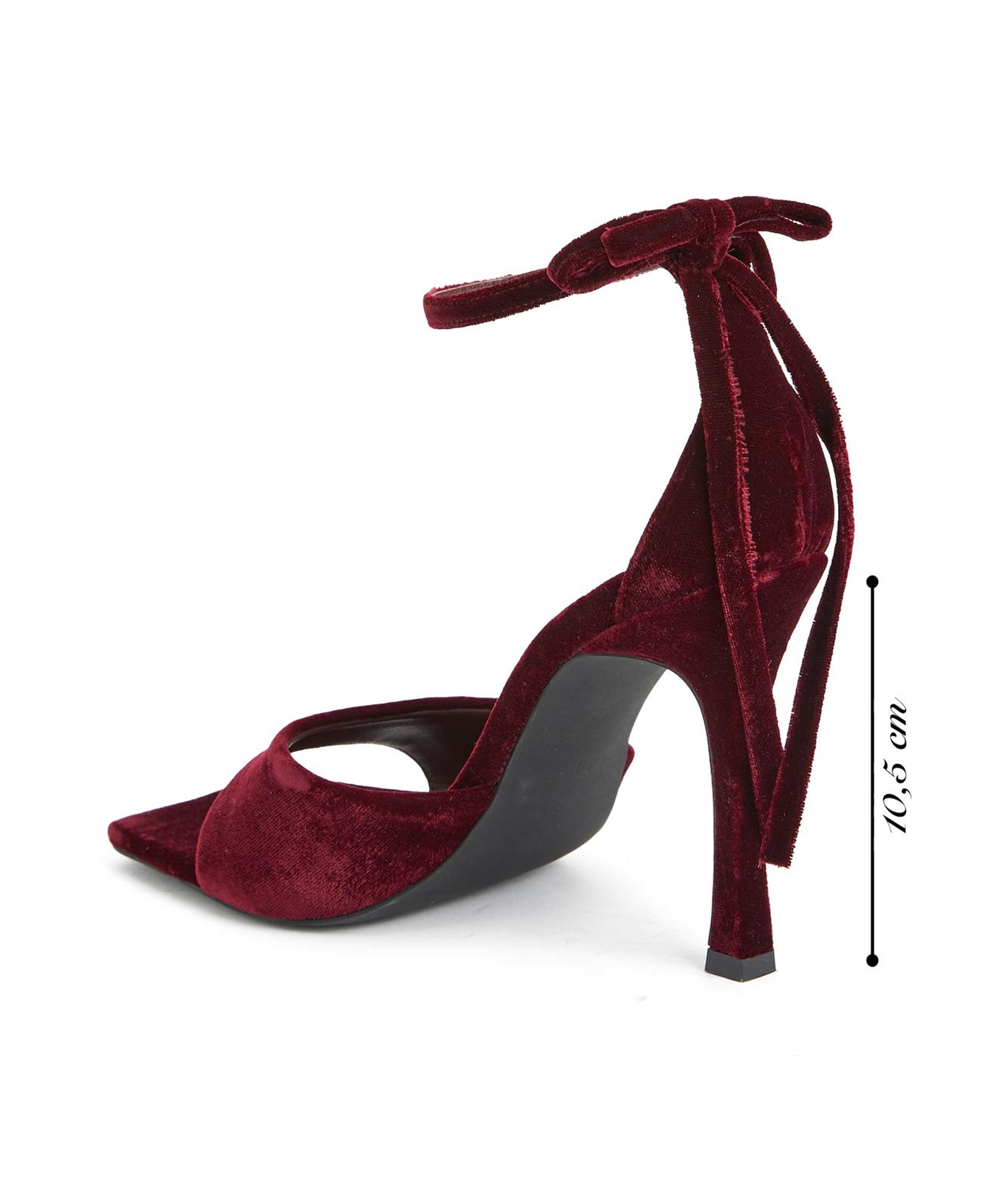 Divarese Kadın Bordo Bantlı Topuklu Sandalet