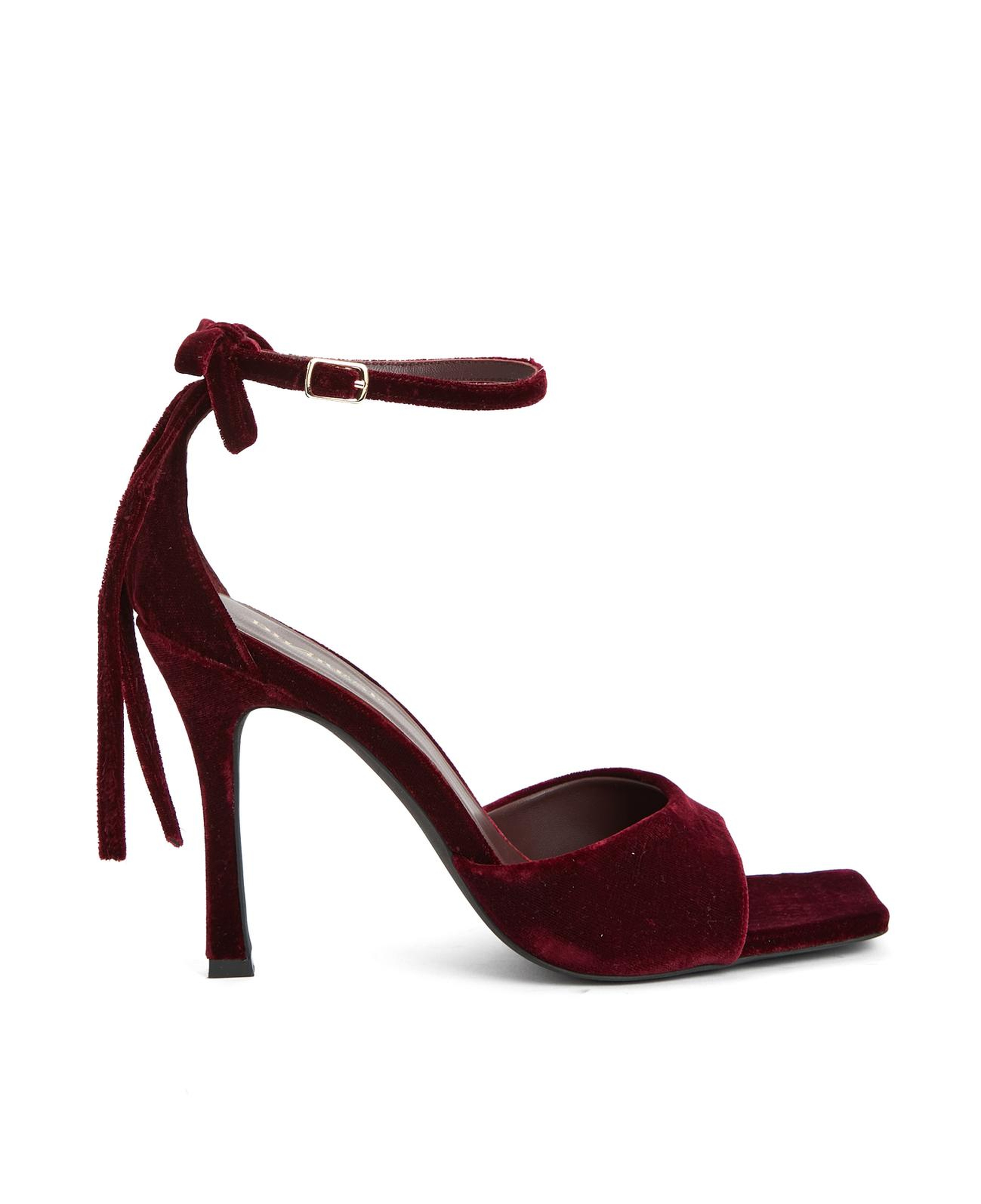 Divarese Kadın Bordo Bantlı Topuklu Sandalet