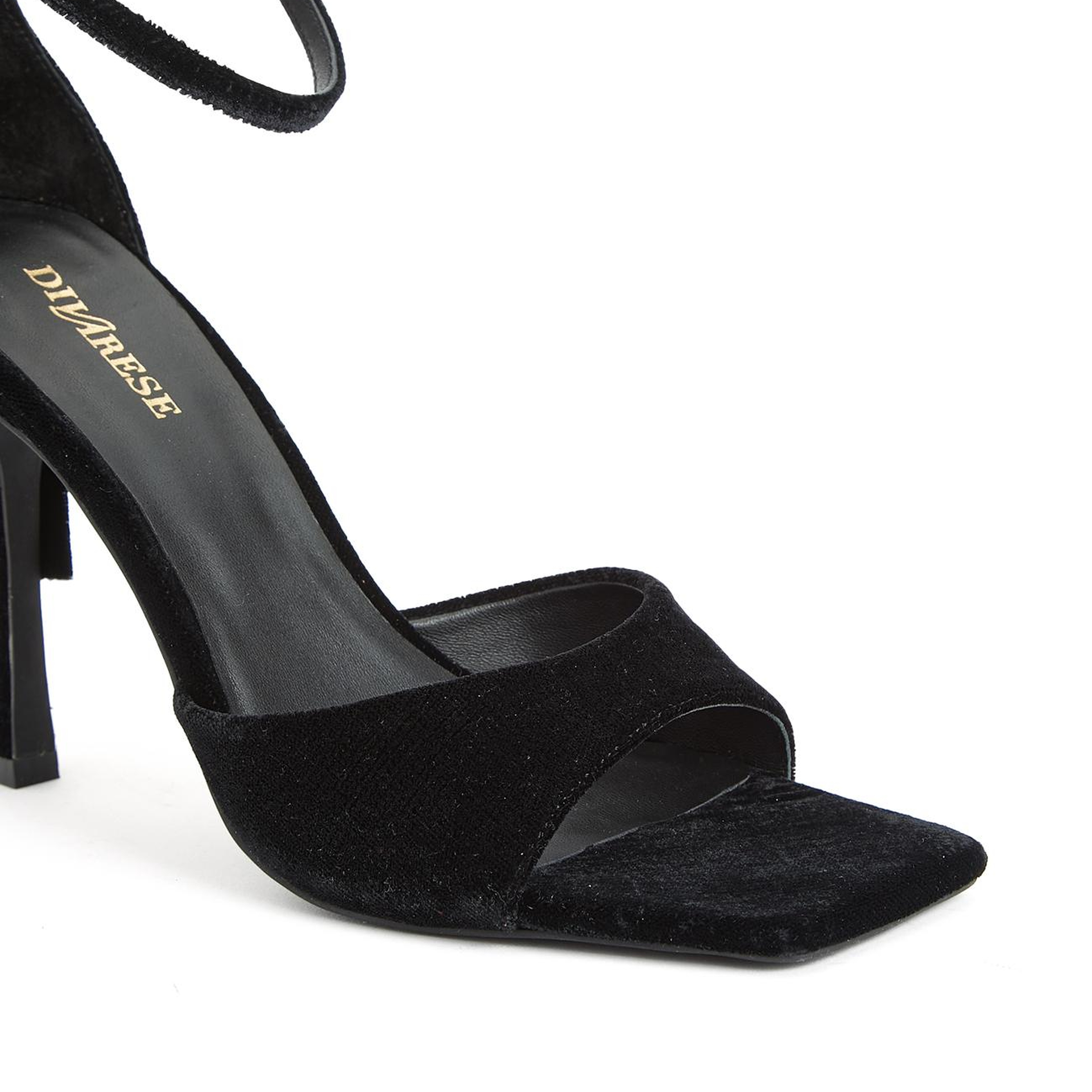 Divarese Kadın Siyah Bantlı Topuklu Sandalet