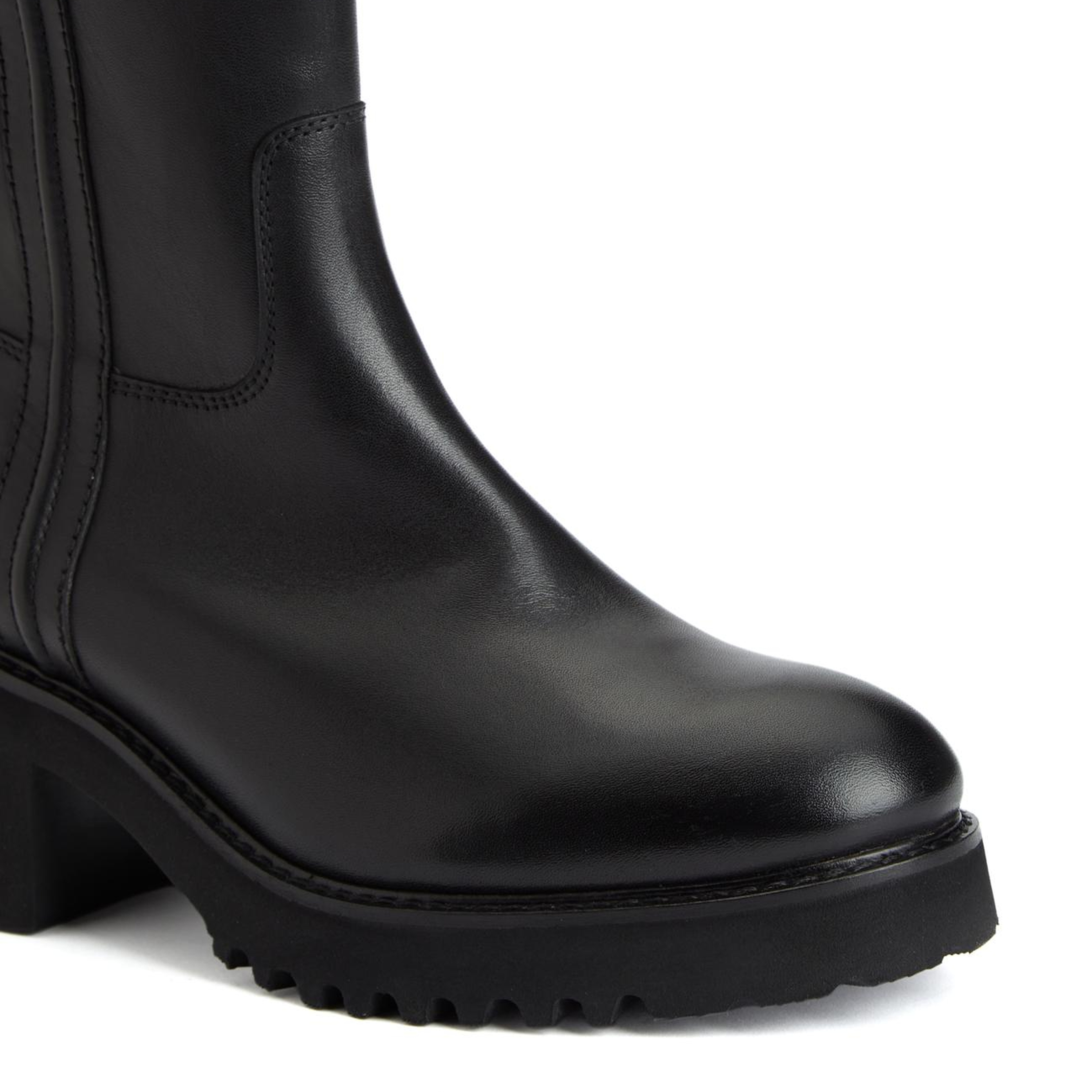 Divarese Kadın Siyah Fermuarlı Deri Bot