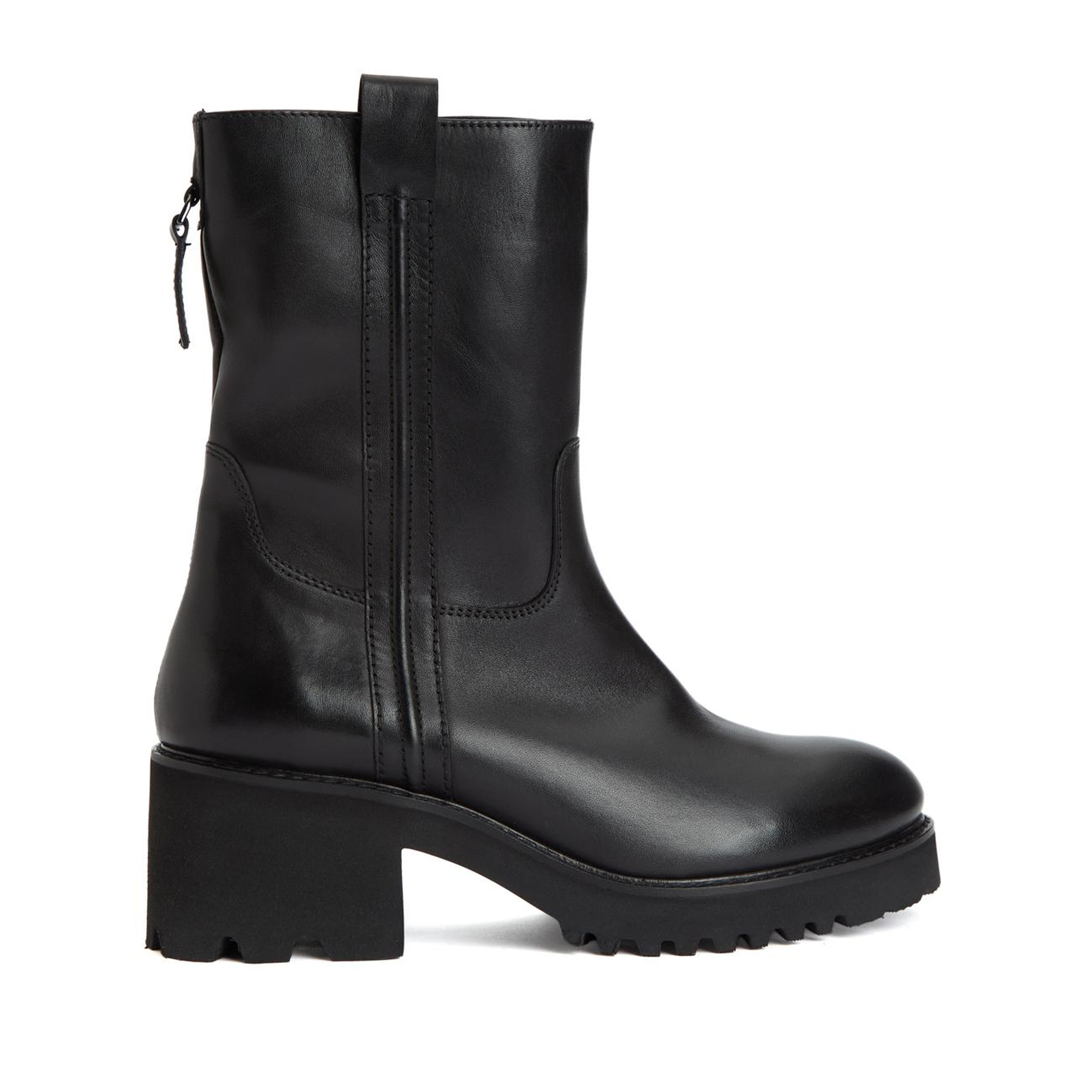 Divarese Kadın Siyah Fermuarlı Deri Bot