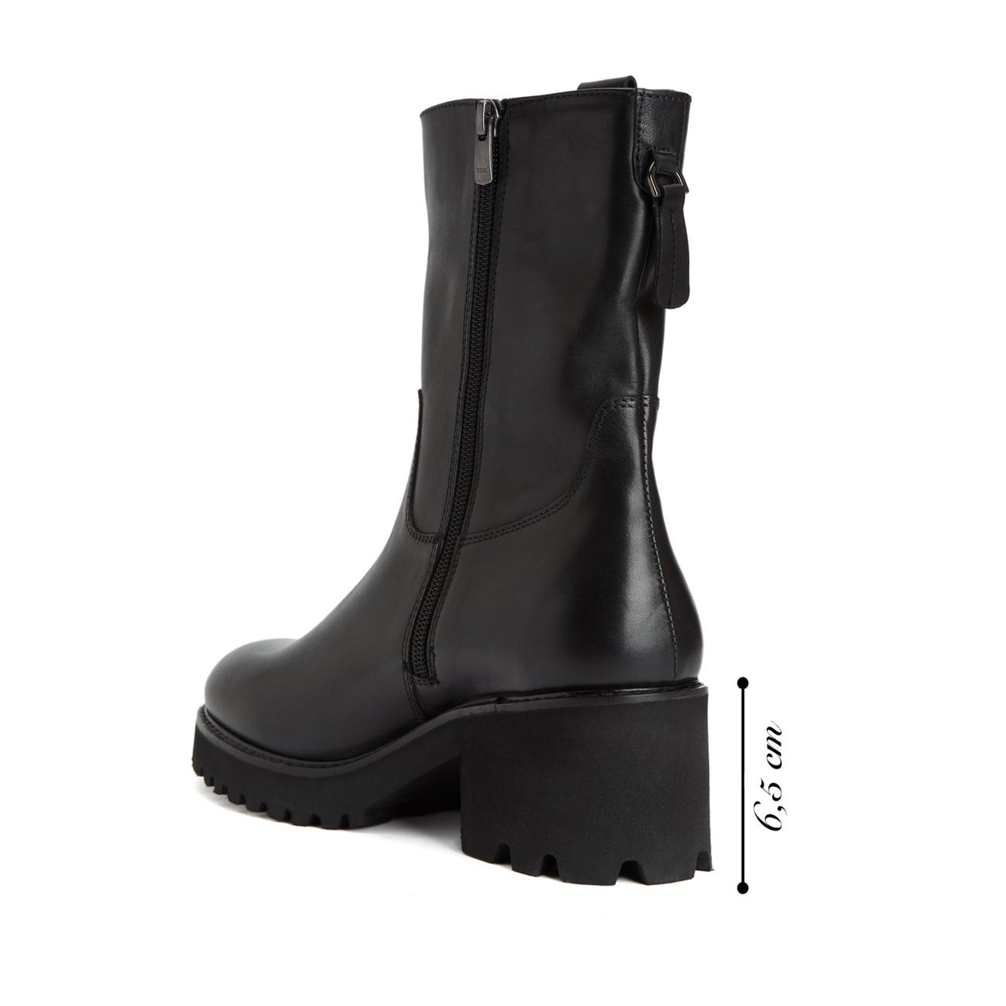 Divarese Kadın Siyah Fermuarlı Deri Bot