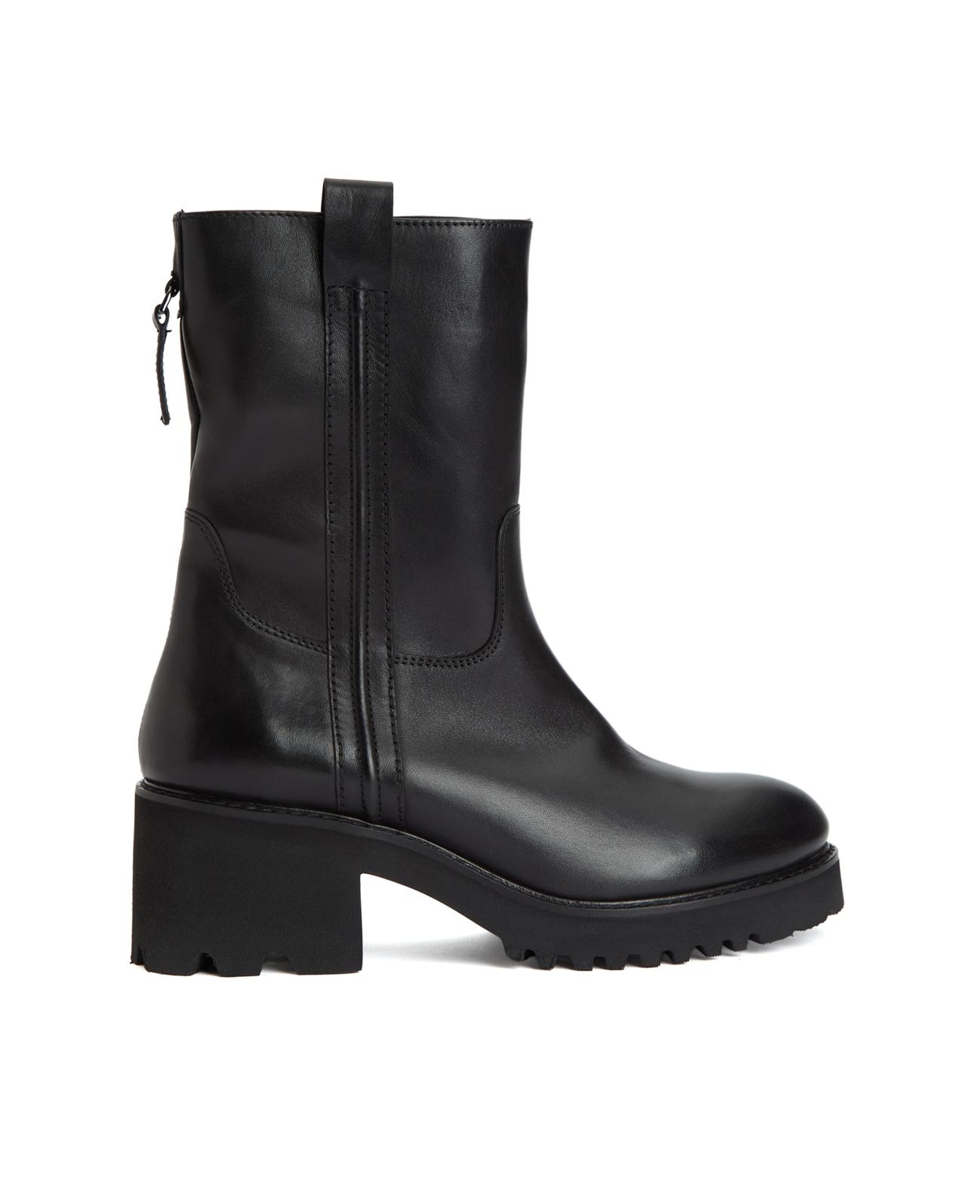 Divarese Kadın Siyah Fermuarlı Deri Bot