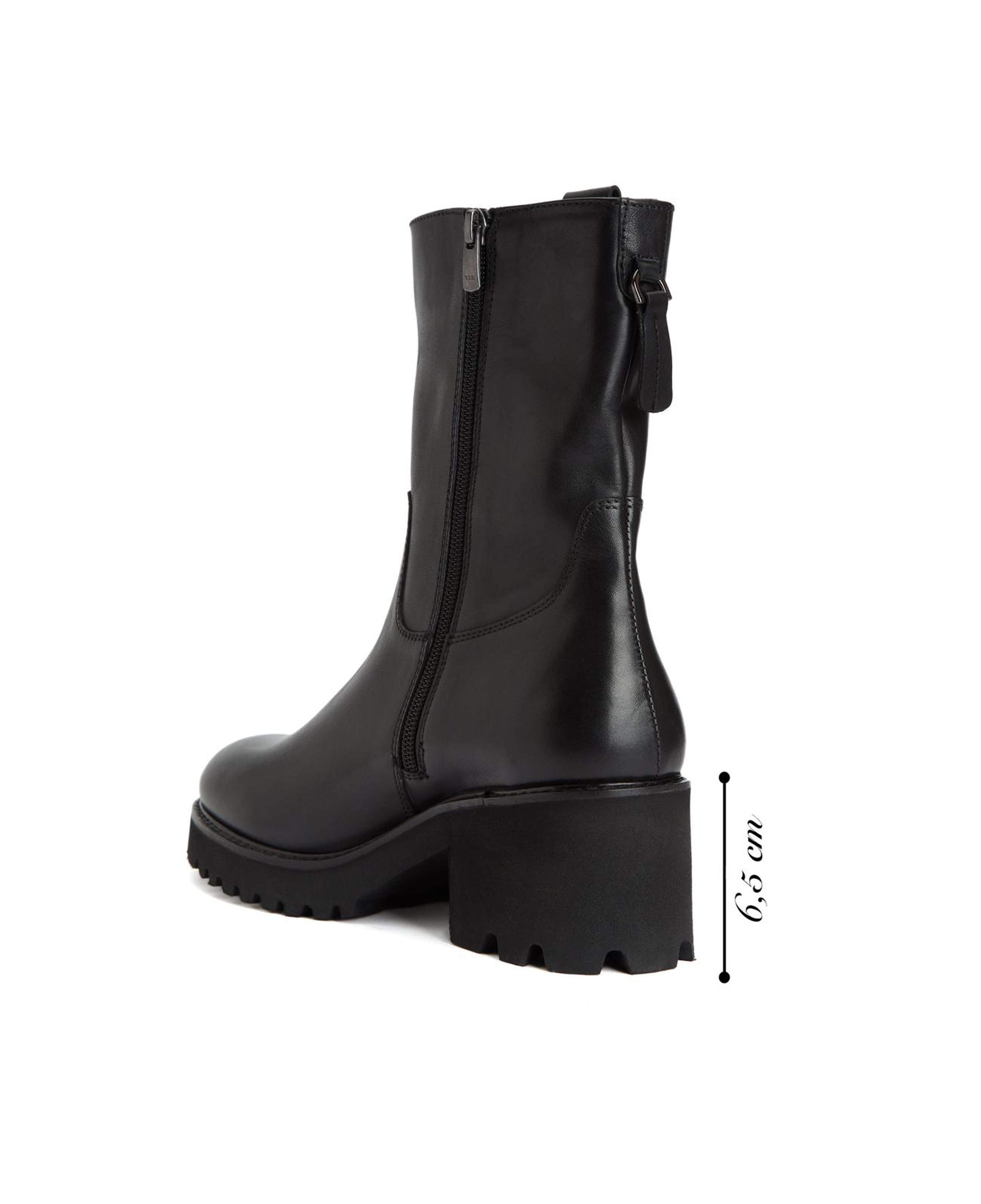 Divarese Kadın Siyah Fermuarlı Deri Bot