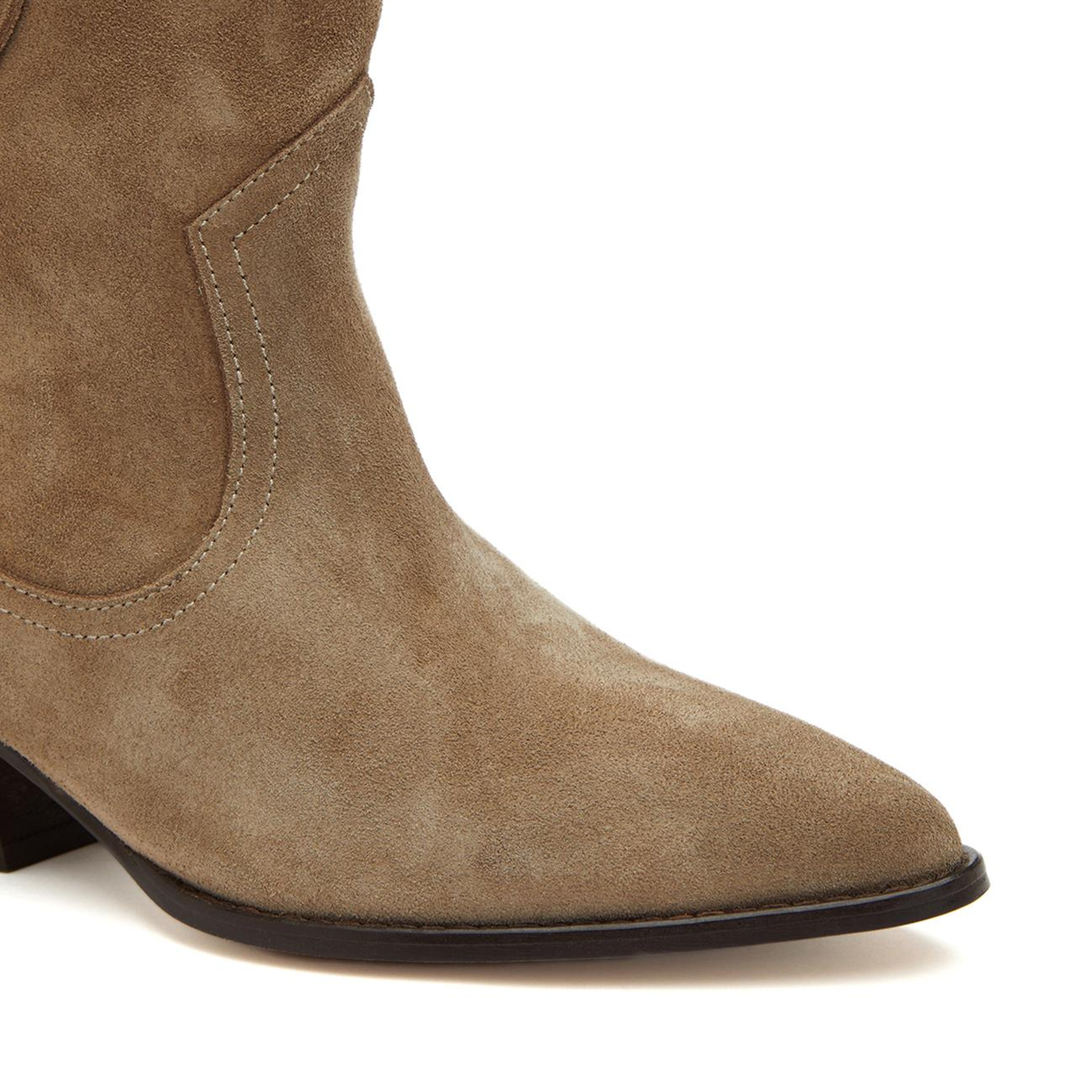 Divarese Kadın Kum Western Süet Deri Bot