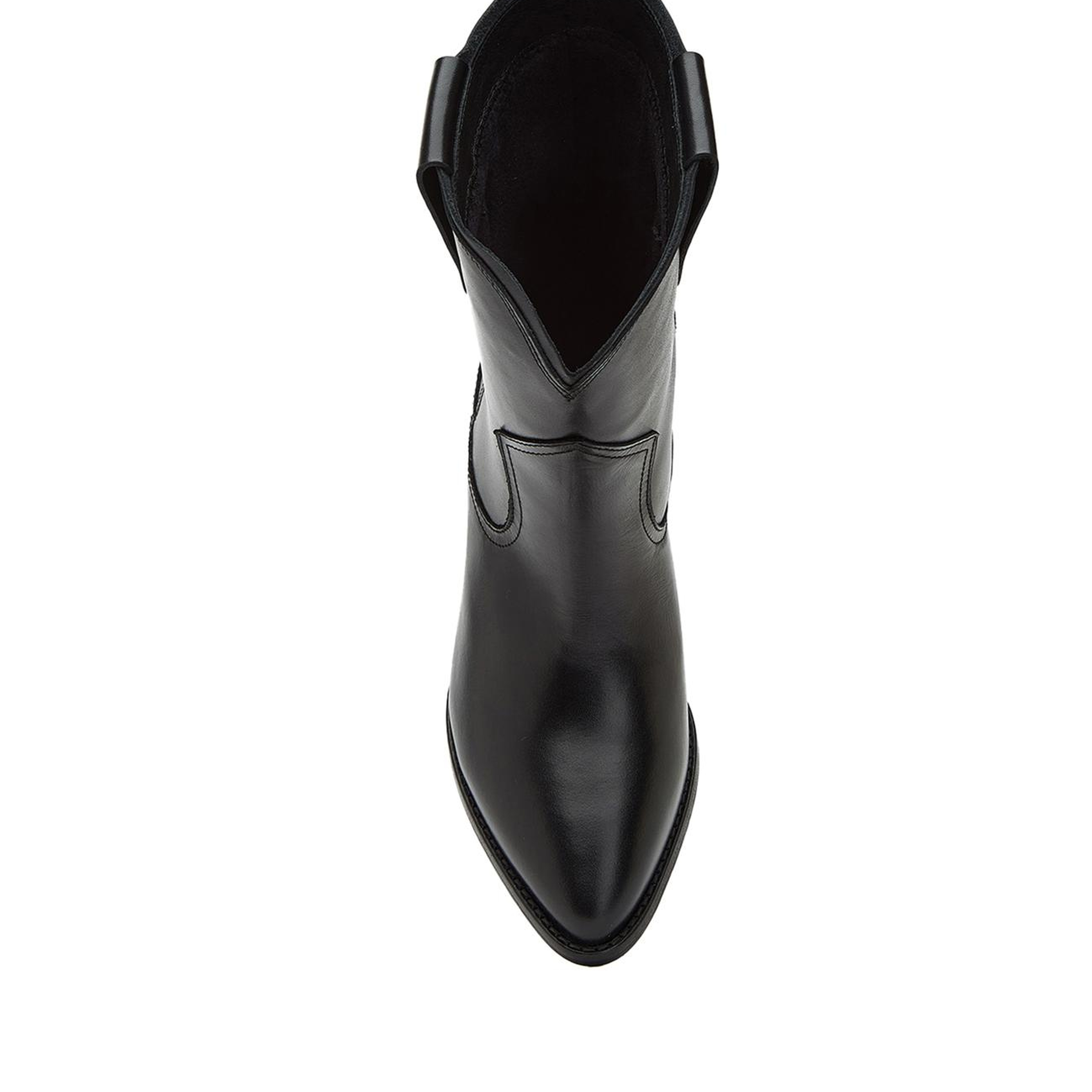 Divarese Kadın Siyah Western Deri Bot