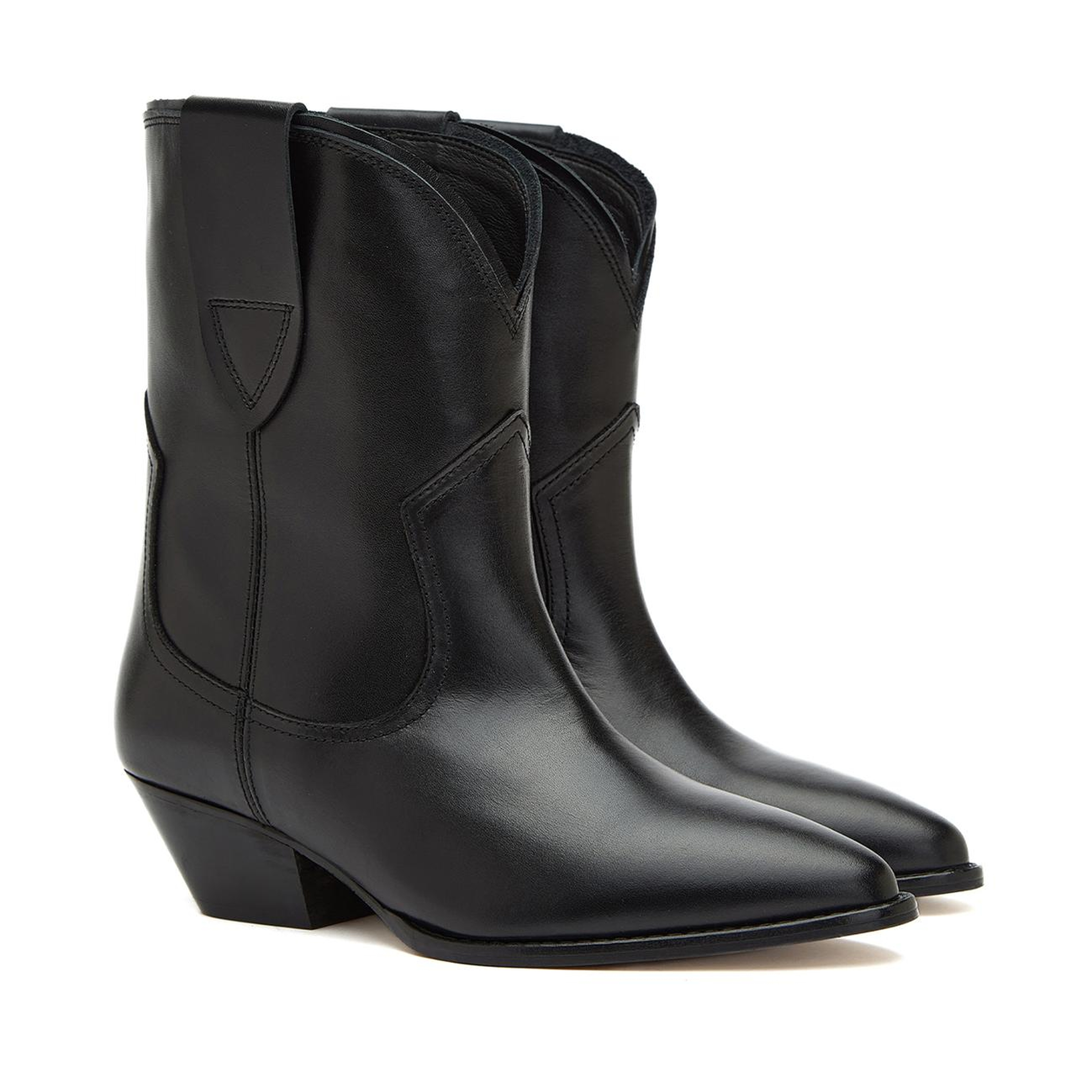 Divarese Kadın Siyah Western Deri Bot