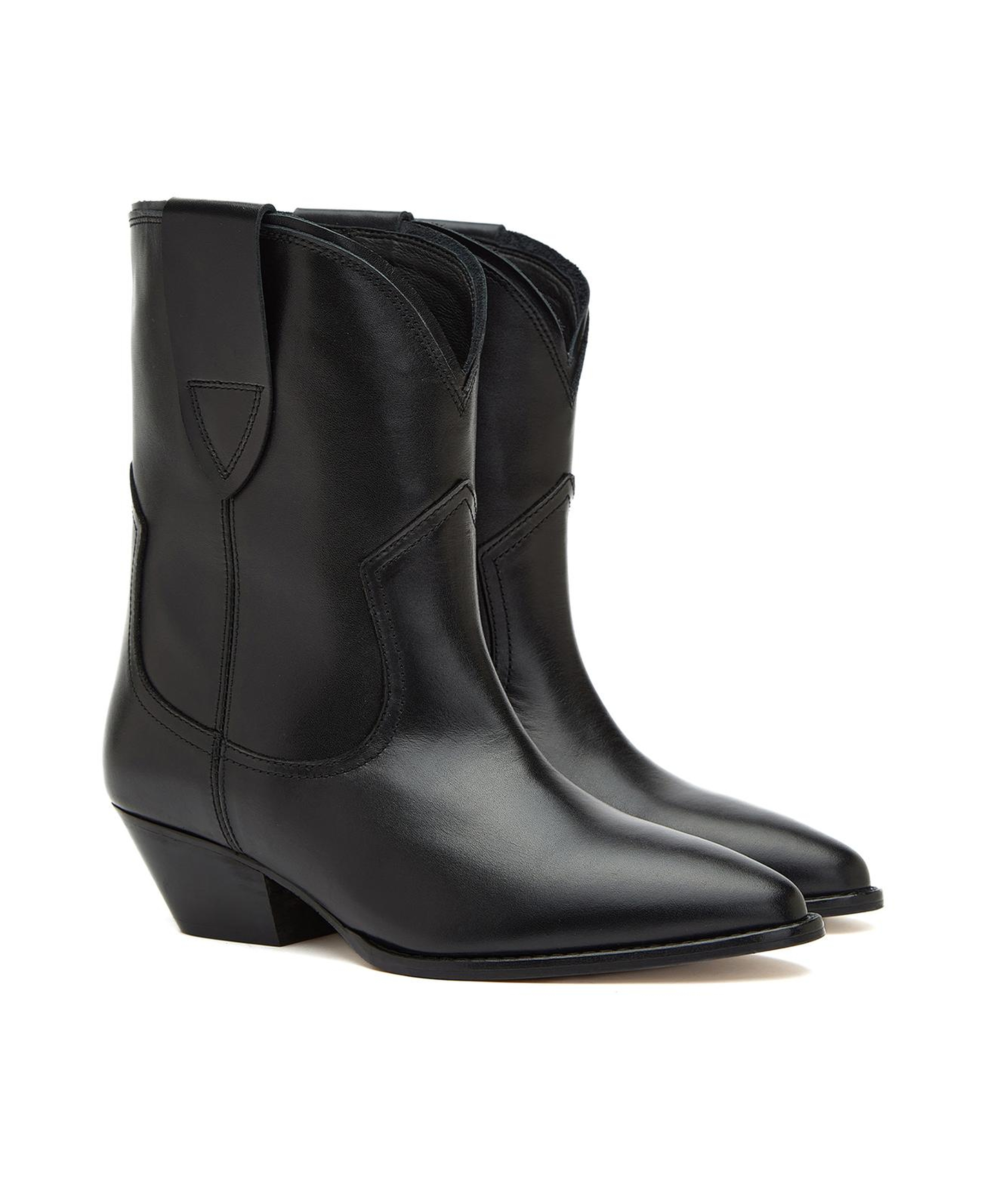 Divarese Kadın Siyah Western Deri Bot