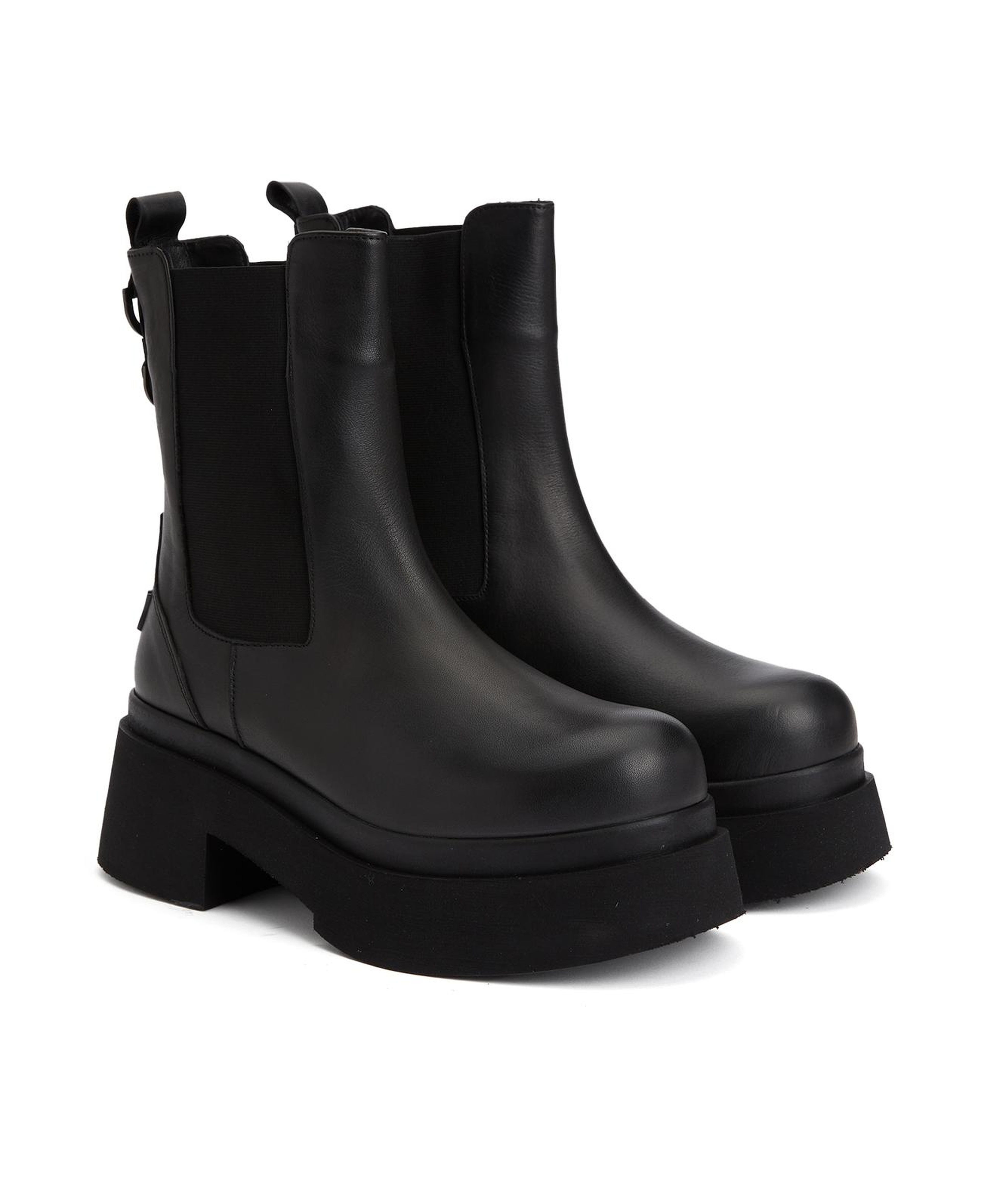 Divarese Black Kadın Siyah Chelsea Deri Bot