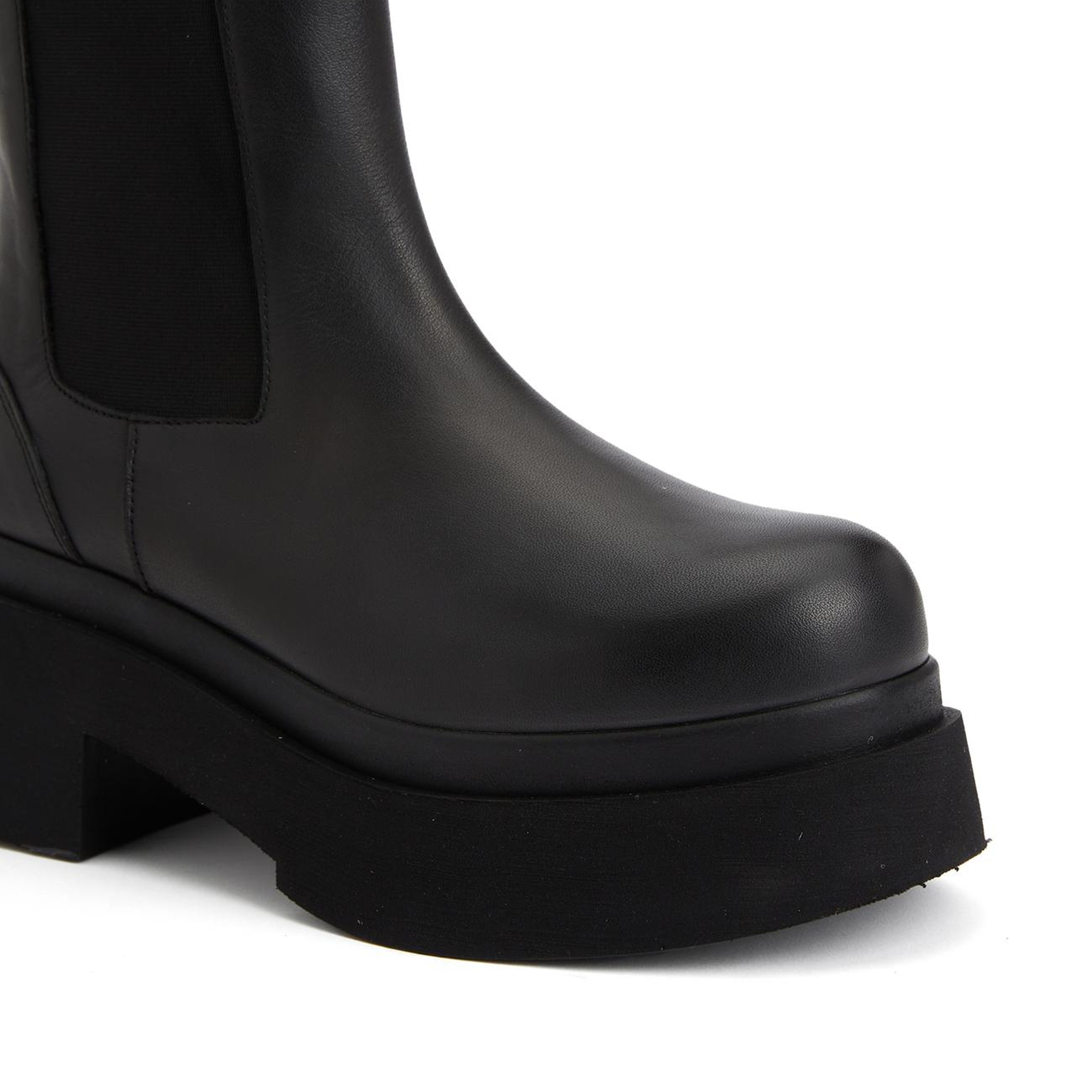 Divarese Black Kadın Siyah Chelsea Deri Bot