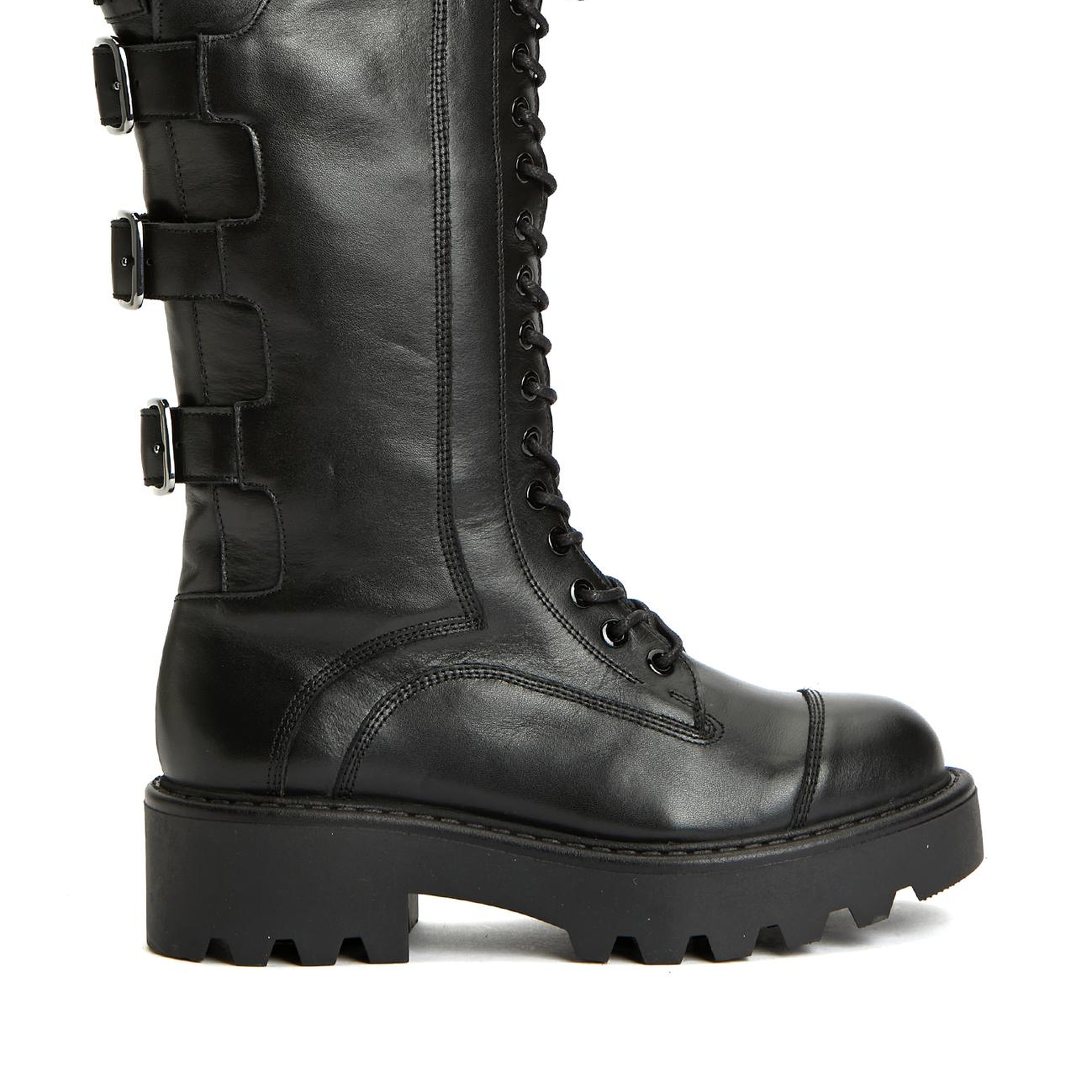 Divarese Kadın Siyah Deri Postal Bot