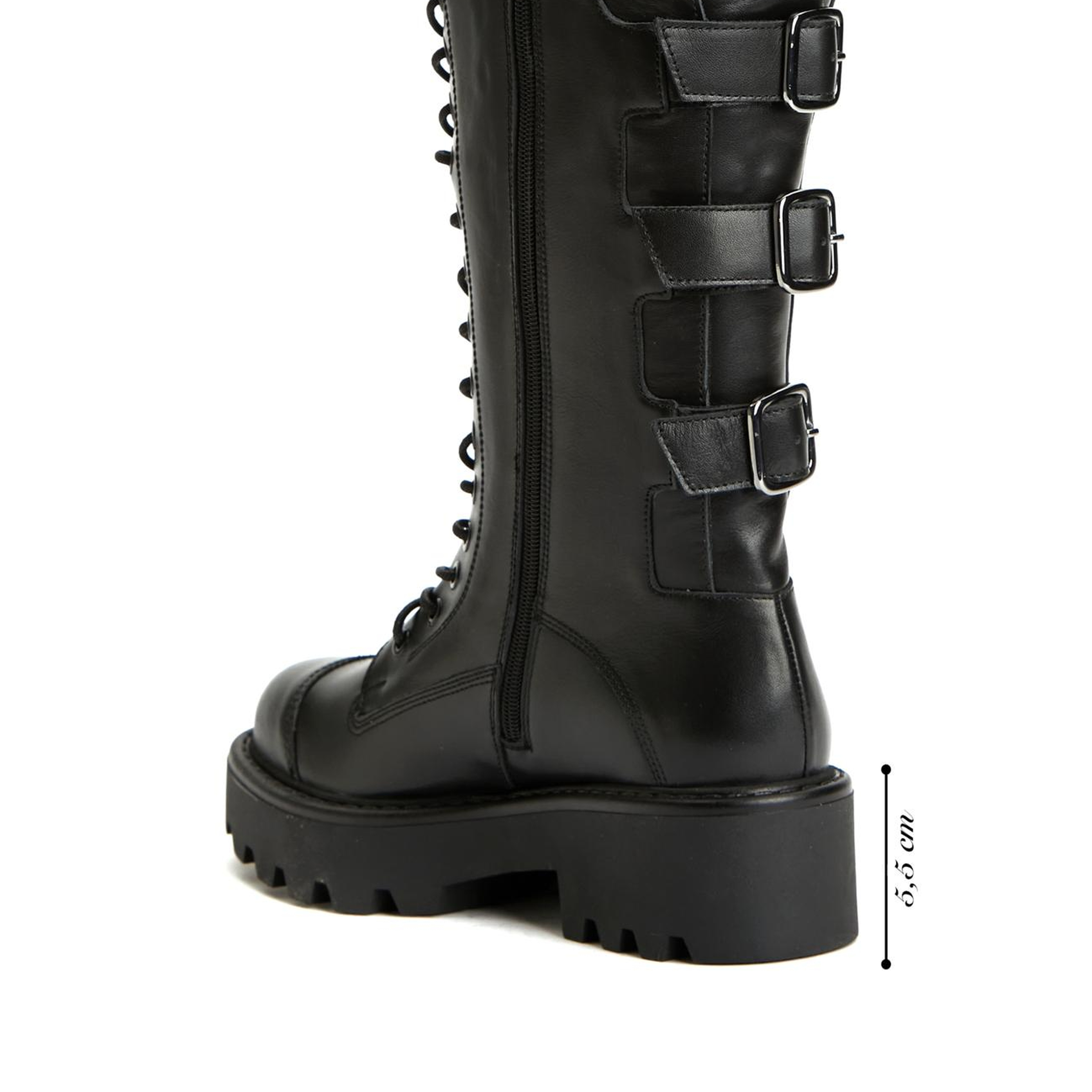 Divarese Kadın Siyah Deri Postal Bot