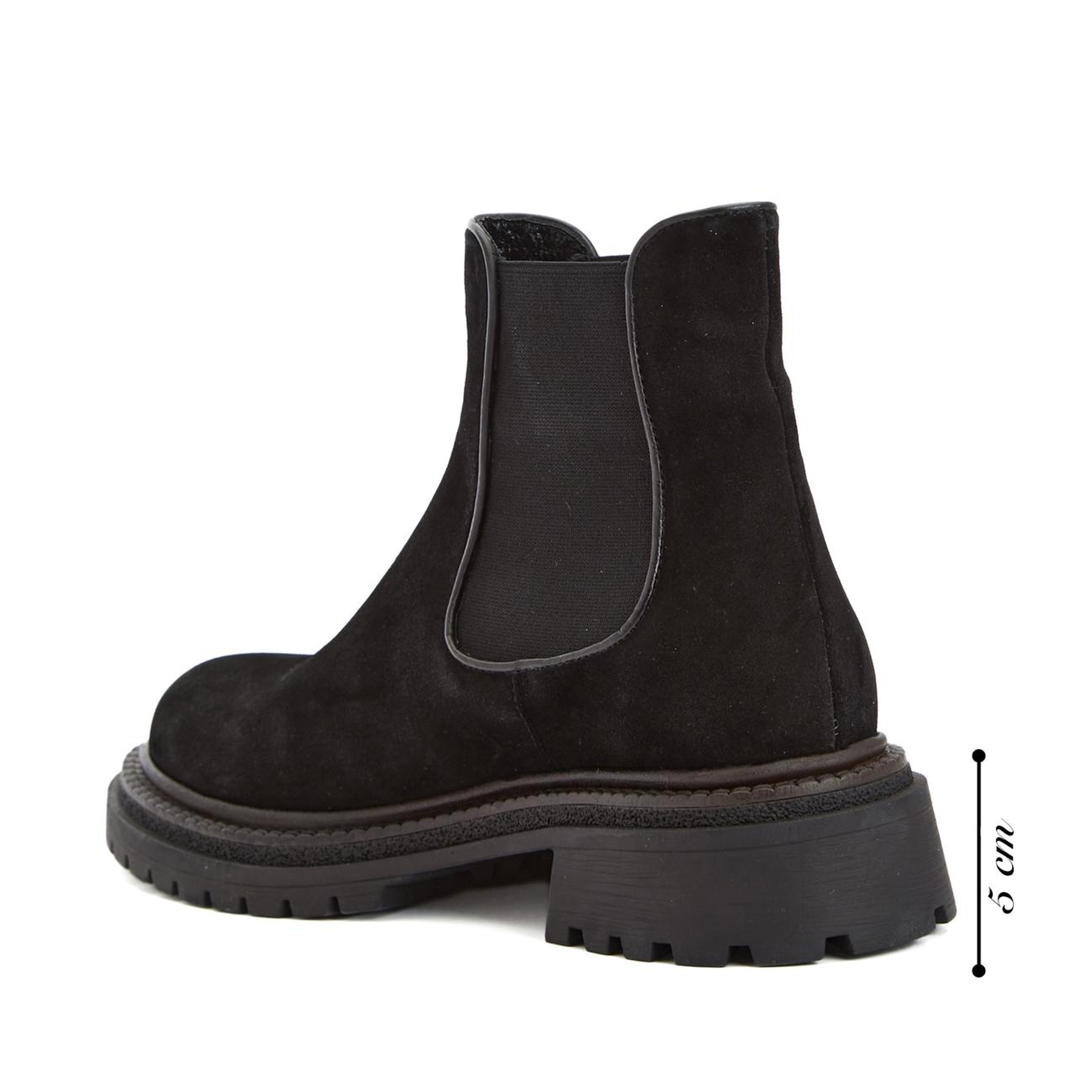 Divarese Kadın Siyah Chelsea Süet Deri Bot