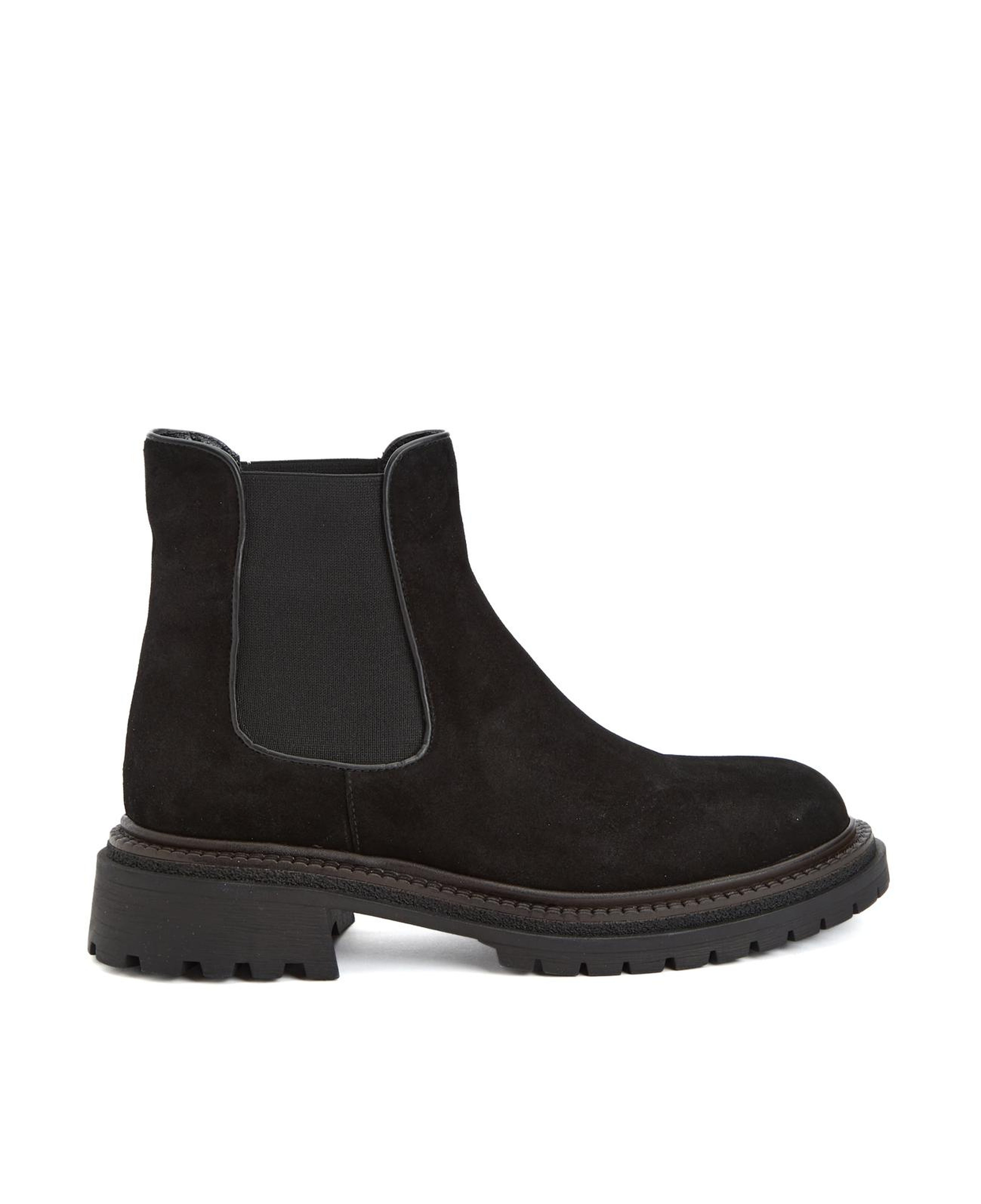 Divarese Kadın Siyah Chelsea Süet Deri Bot