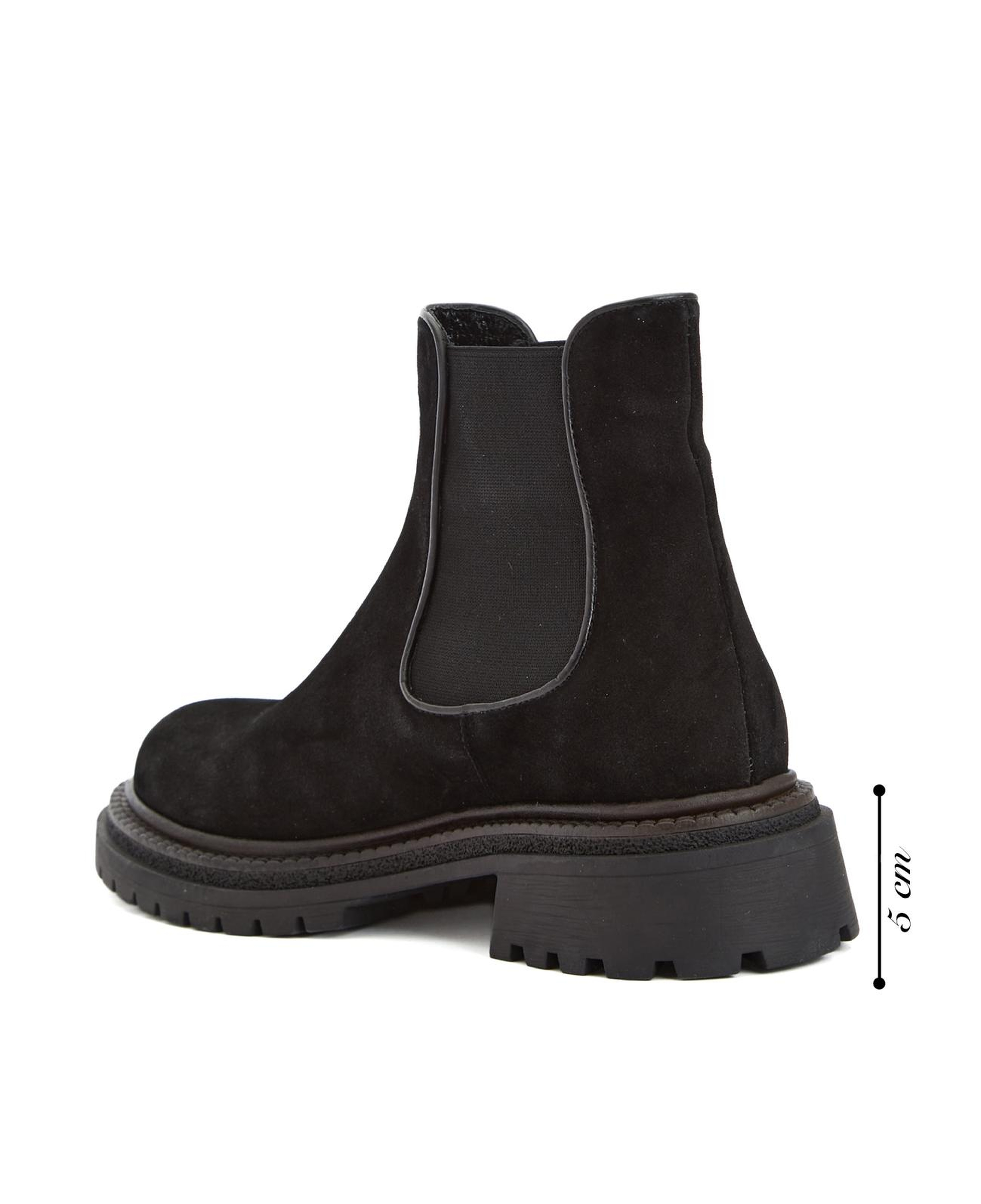 Divarese Kadın Siyah Chelsea Süet Deri Bot