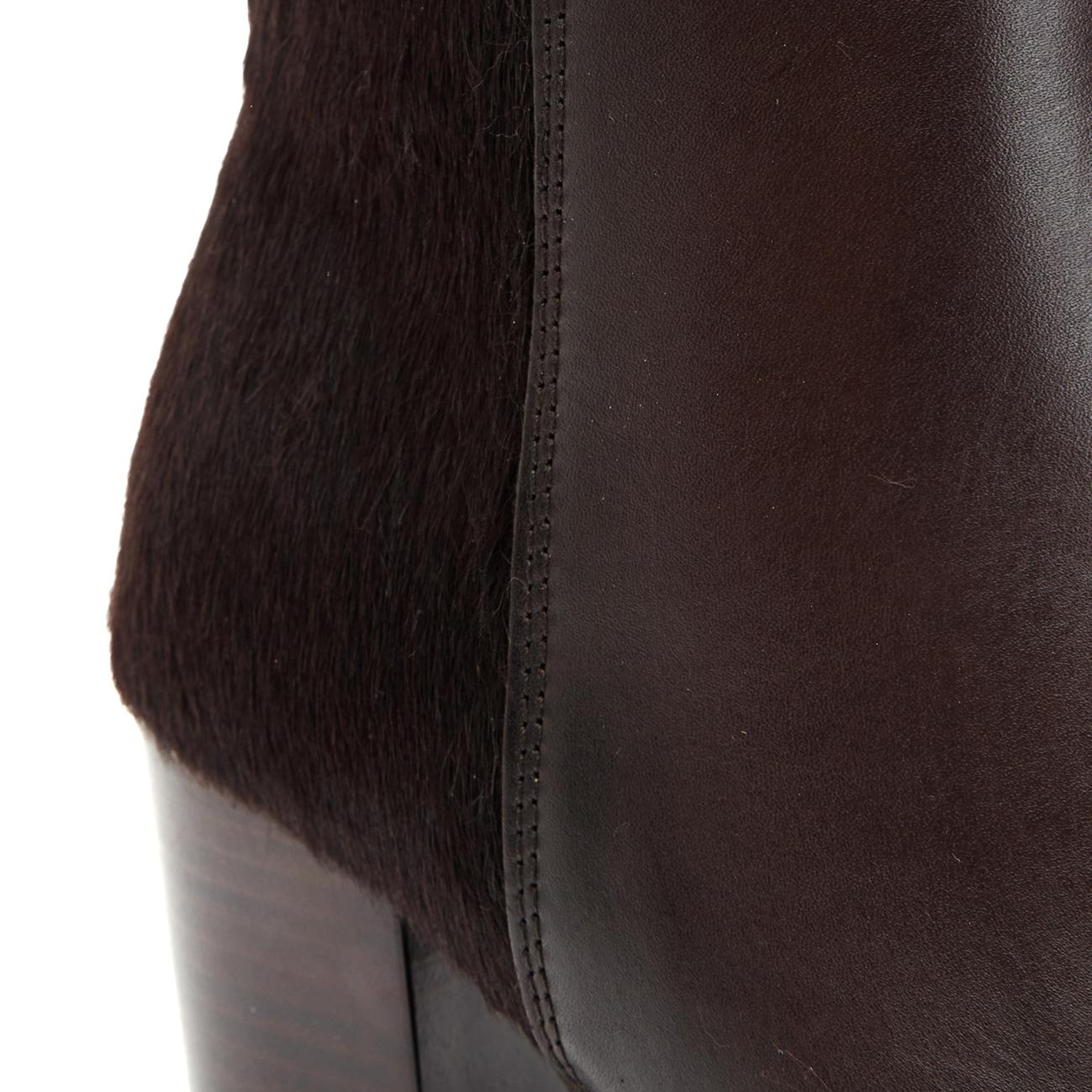 Divarese Kadın Kahverengi Tay Tüyü Detaylı Western Deri Bot