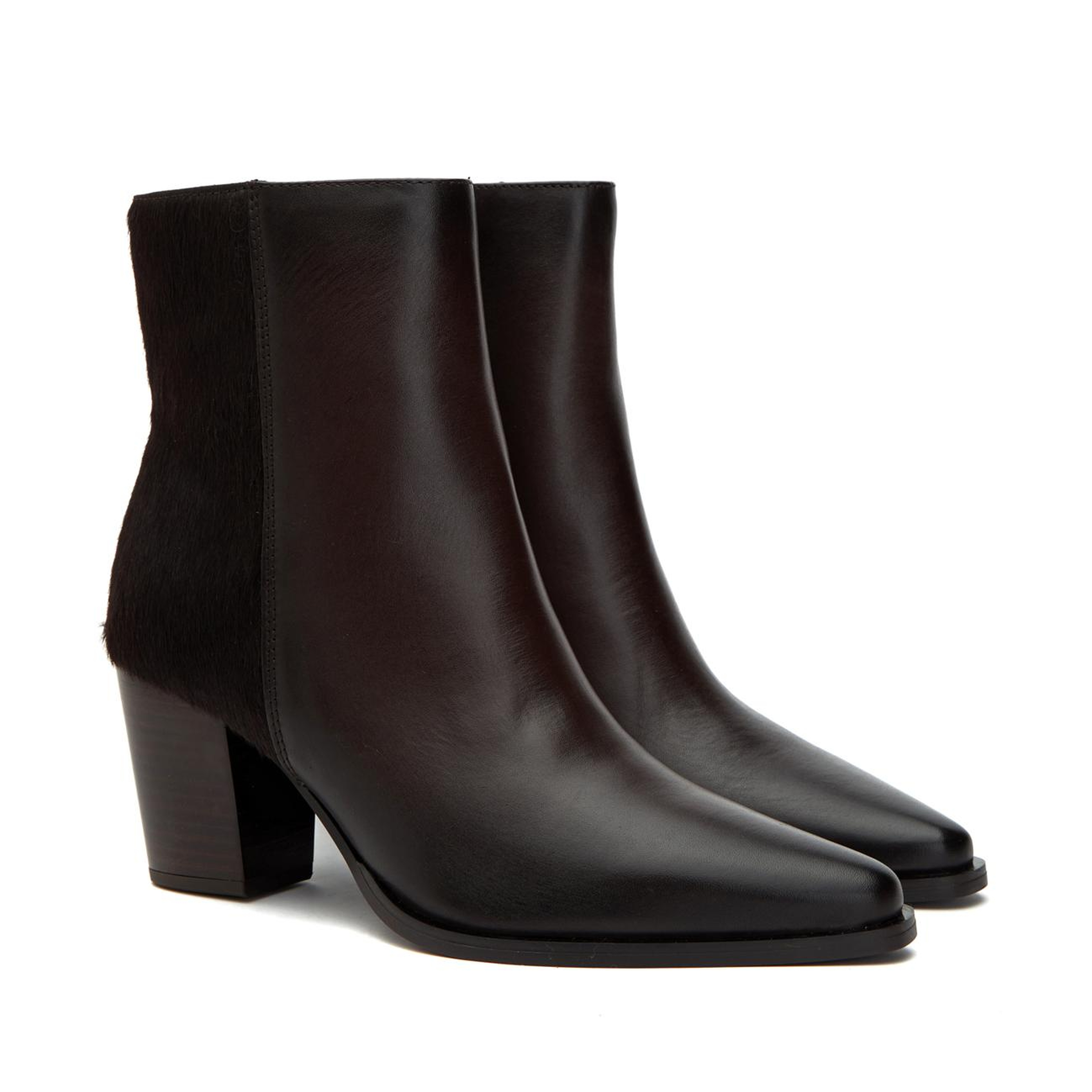 Divarese Kadın Kahverengi Tay Tüyü Detaylı Western Deri Bot