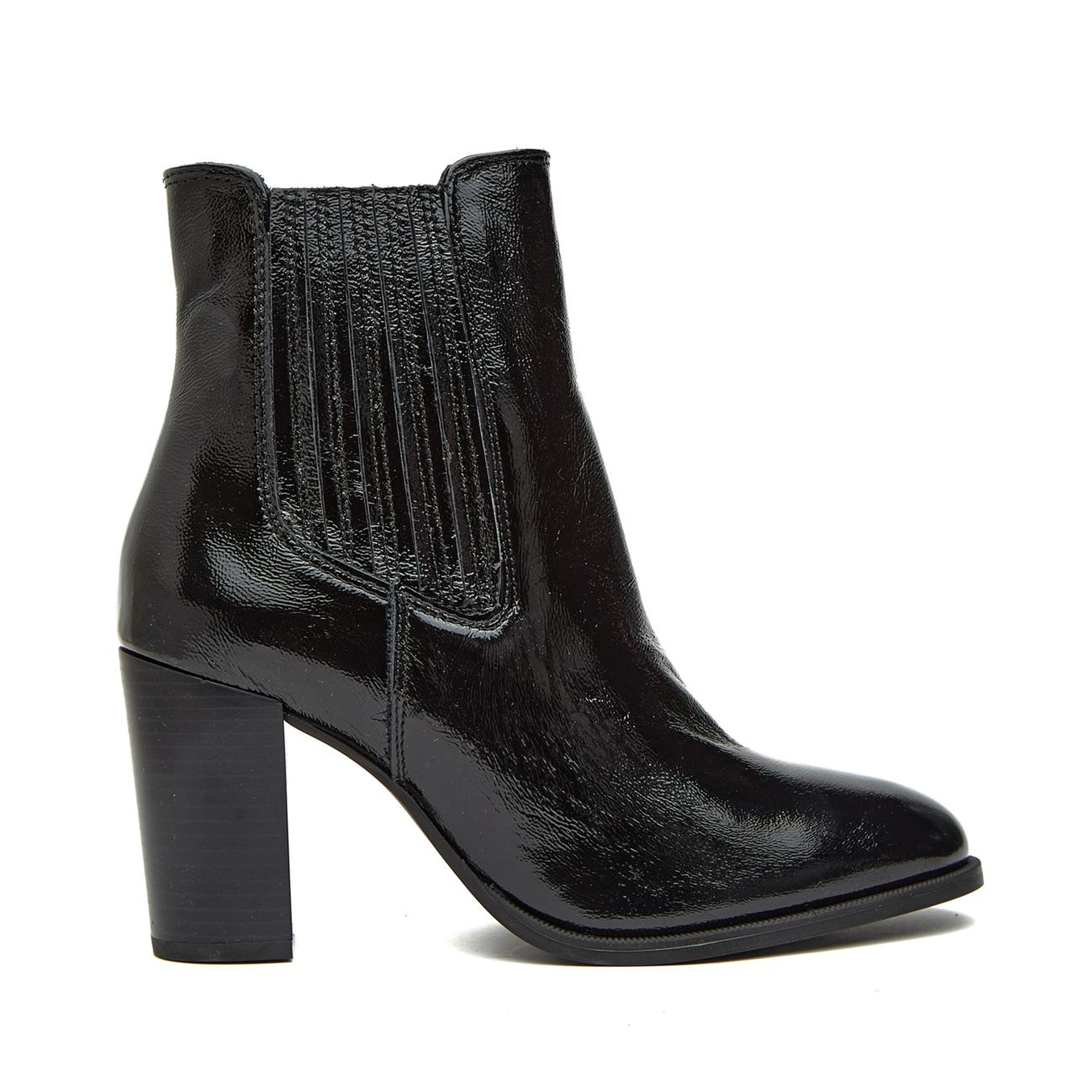 Divarese Kadın Siyah Chelsea Deri Bot