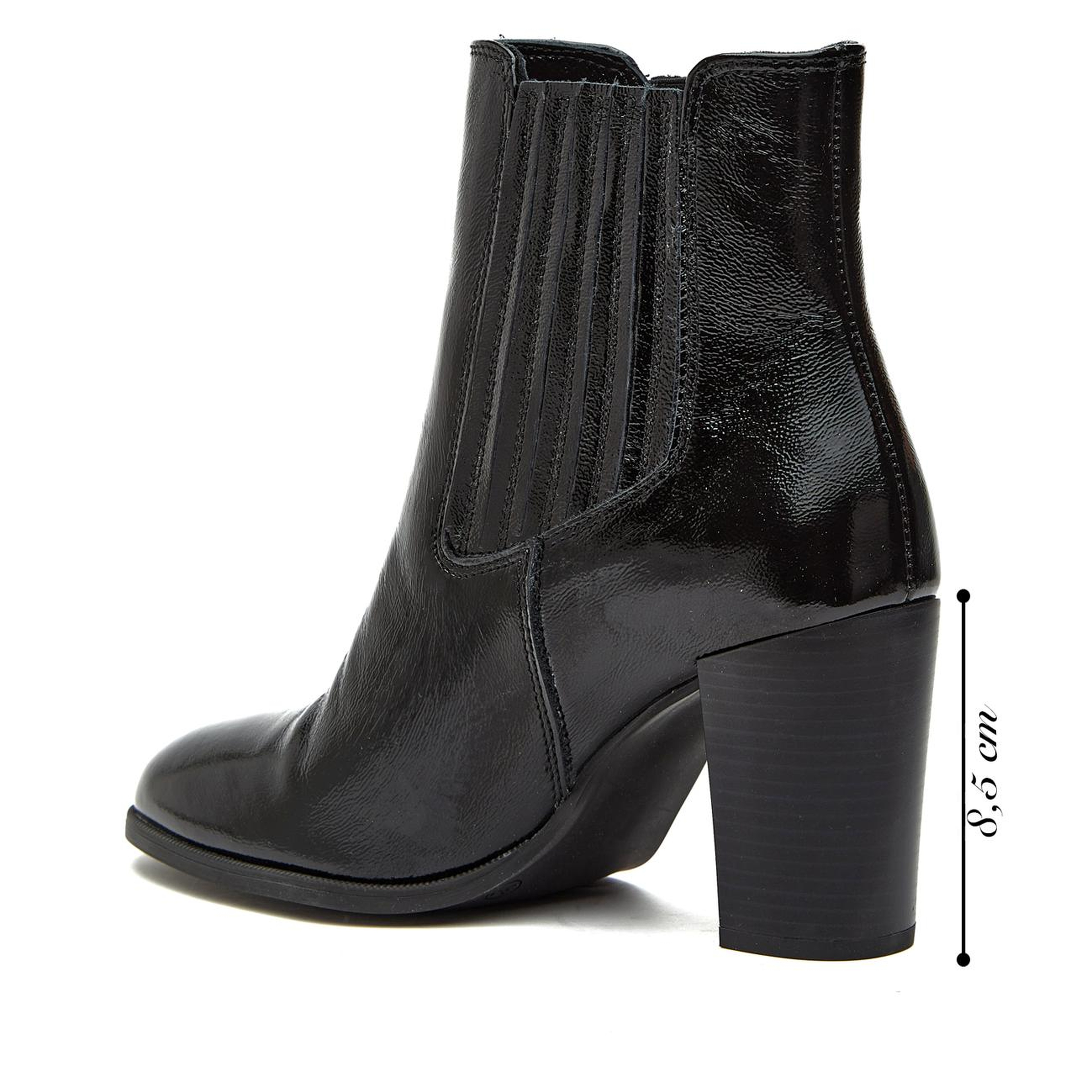 Divarese Kadın Siyah Chelsea Deri Bot