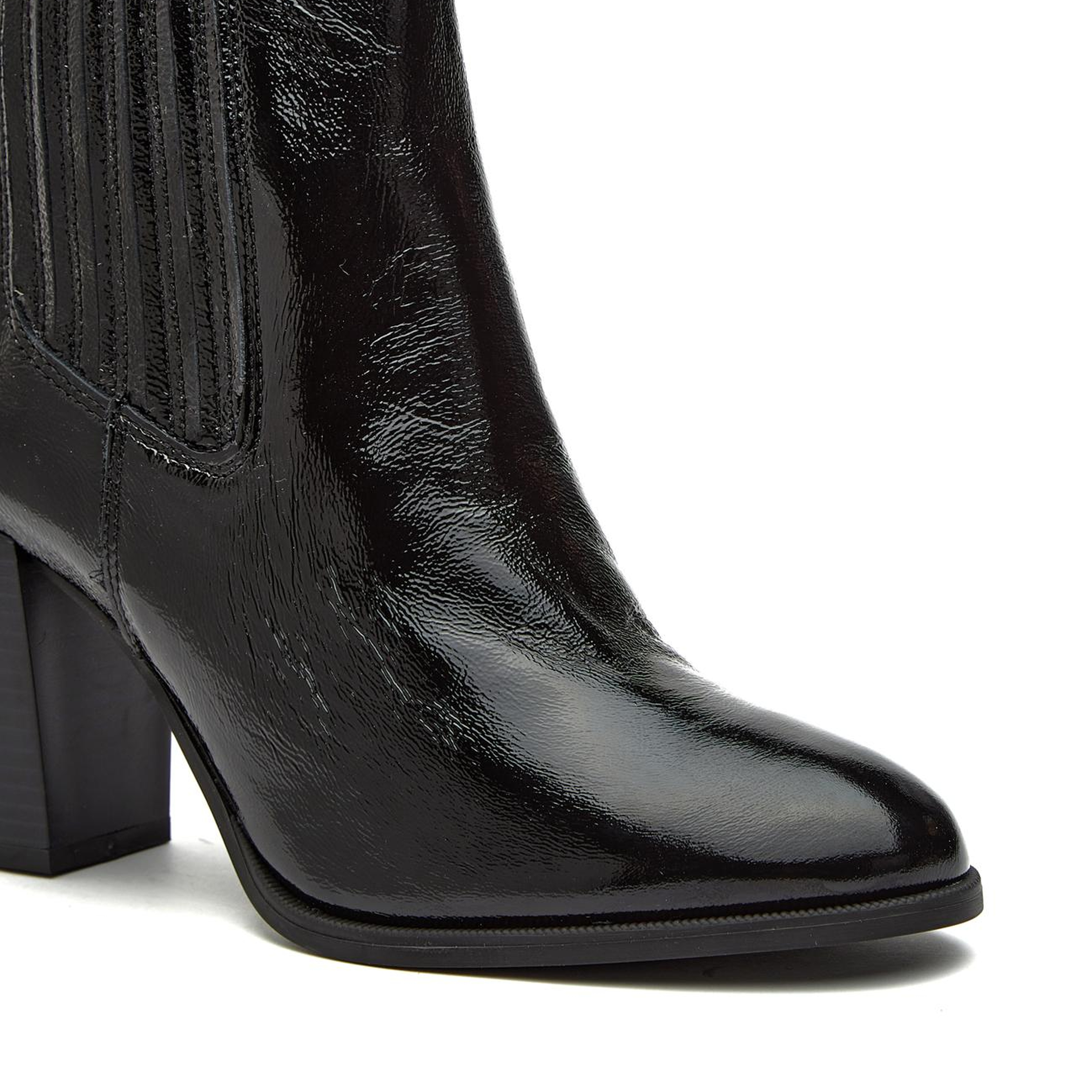 Divarese Kadın Siyah Chelsea Deri Bot