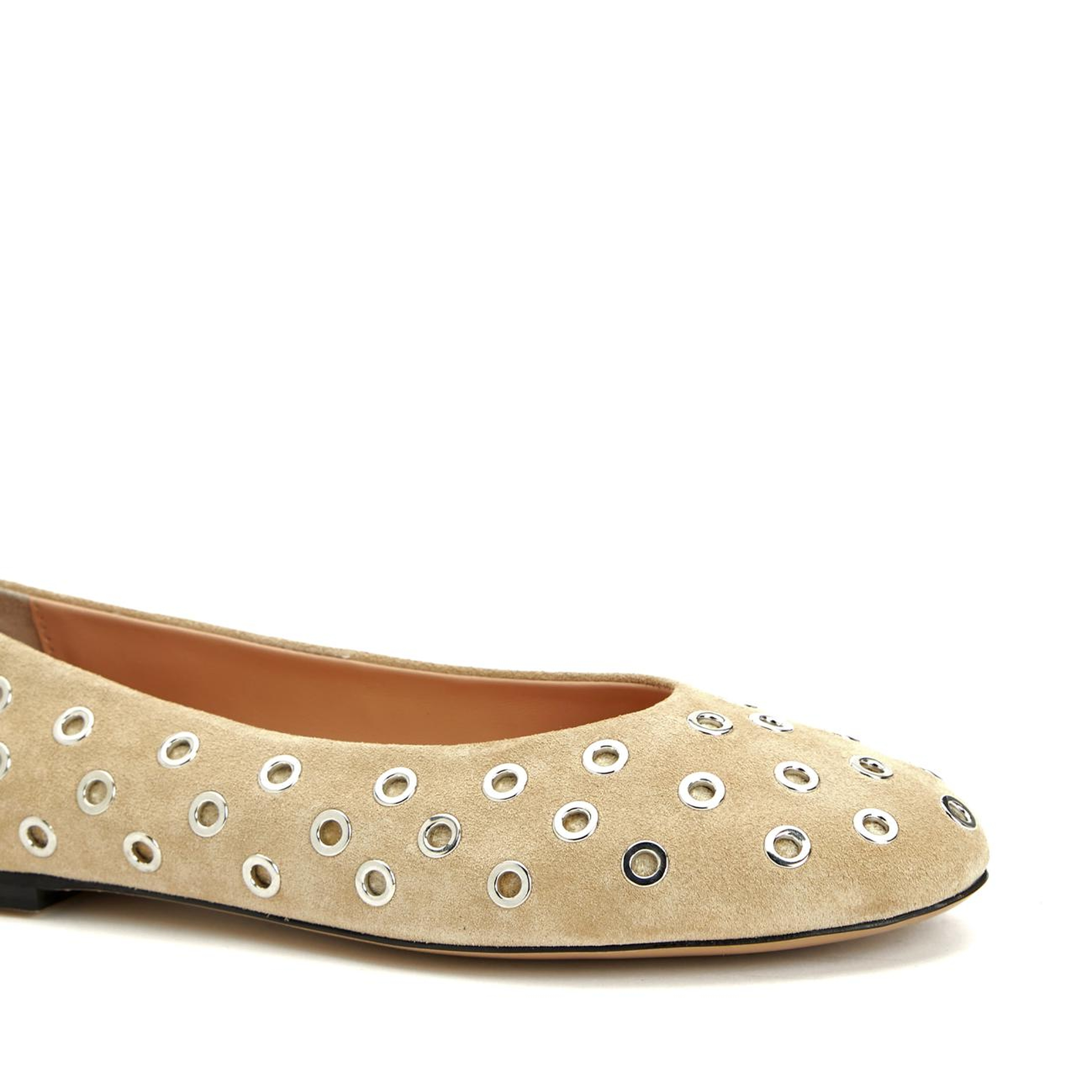 Divarese Kadın Bej Kapsül Detaylı Deri Babet