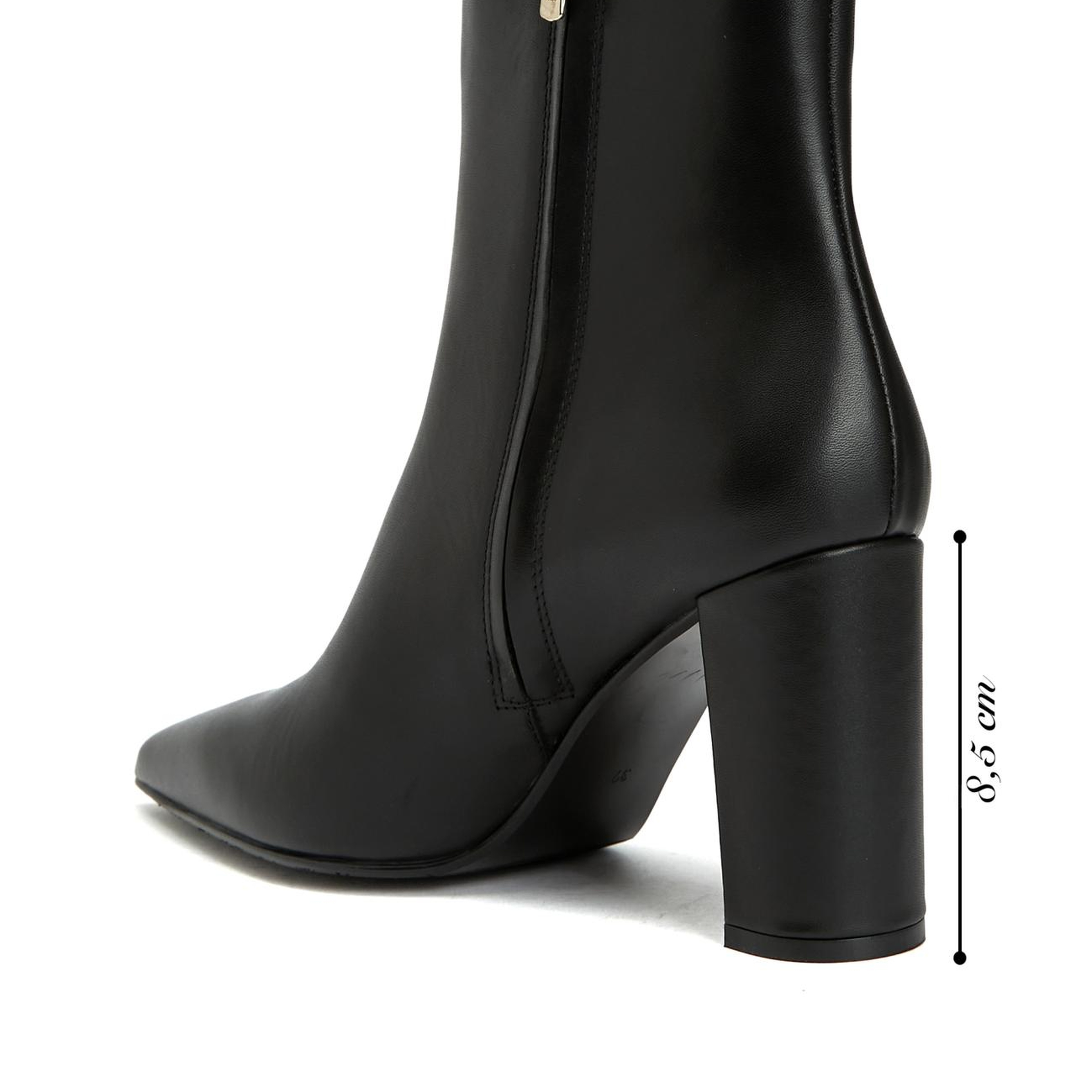 George Hogg Kadın Siyah Fermuarlı Deri Bot