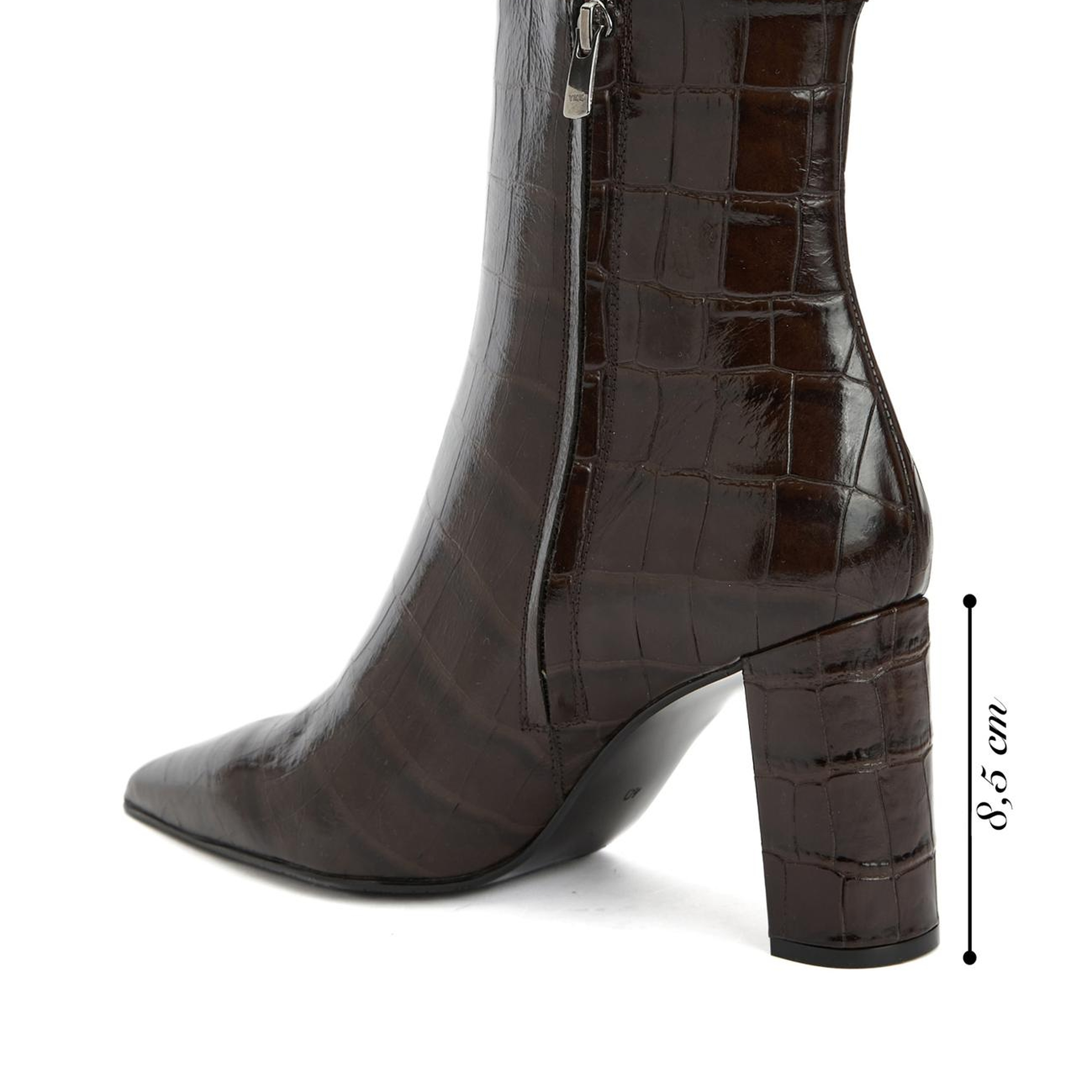 George Hogg Kadın Kahverengi Fermuarlı Deri Bot