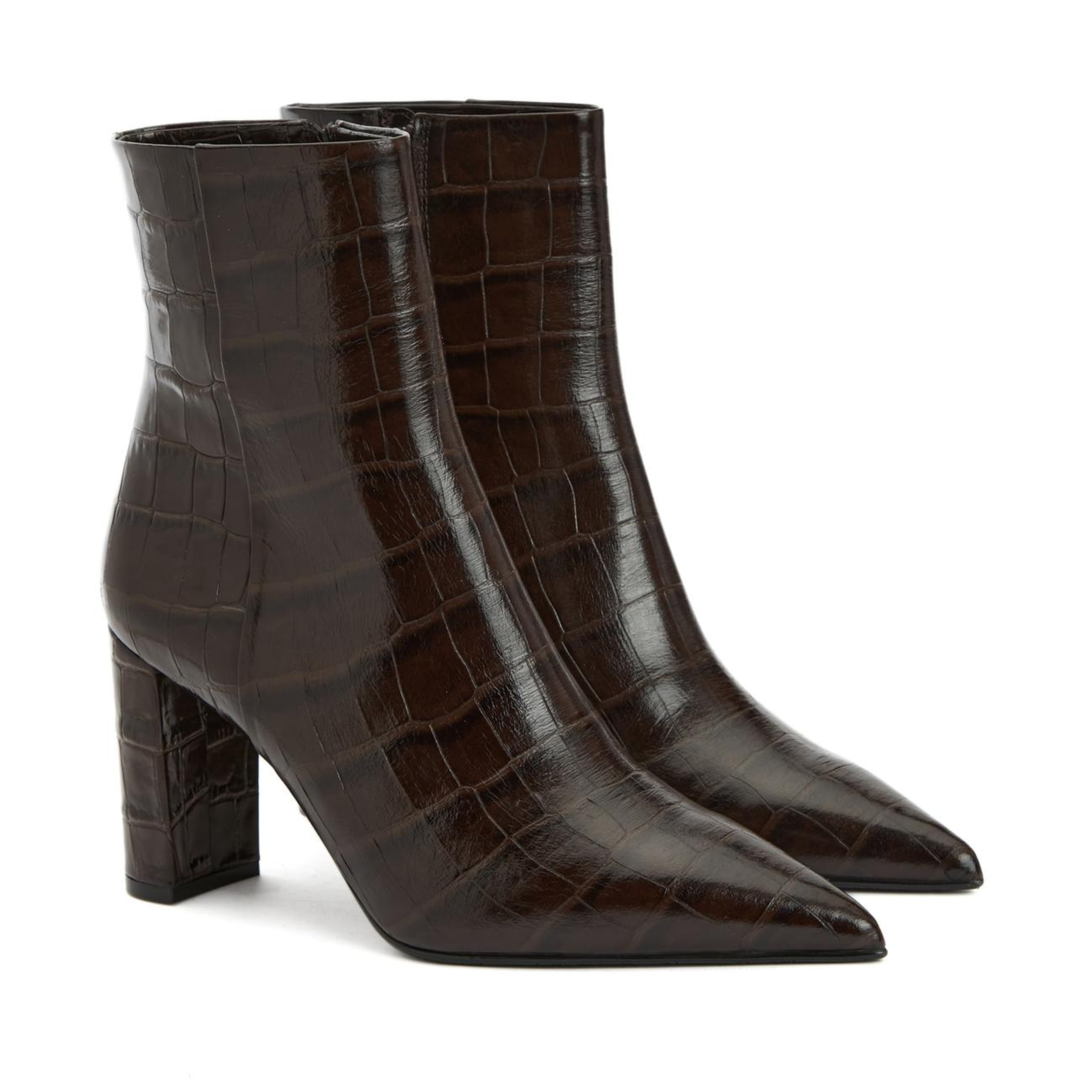 George Hogg Kadın Kahverengi Fermuarlı Deri Bot