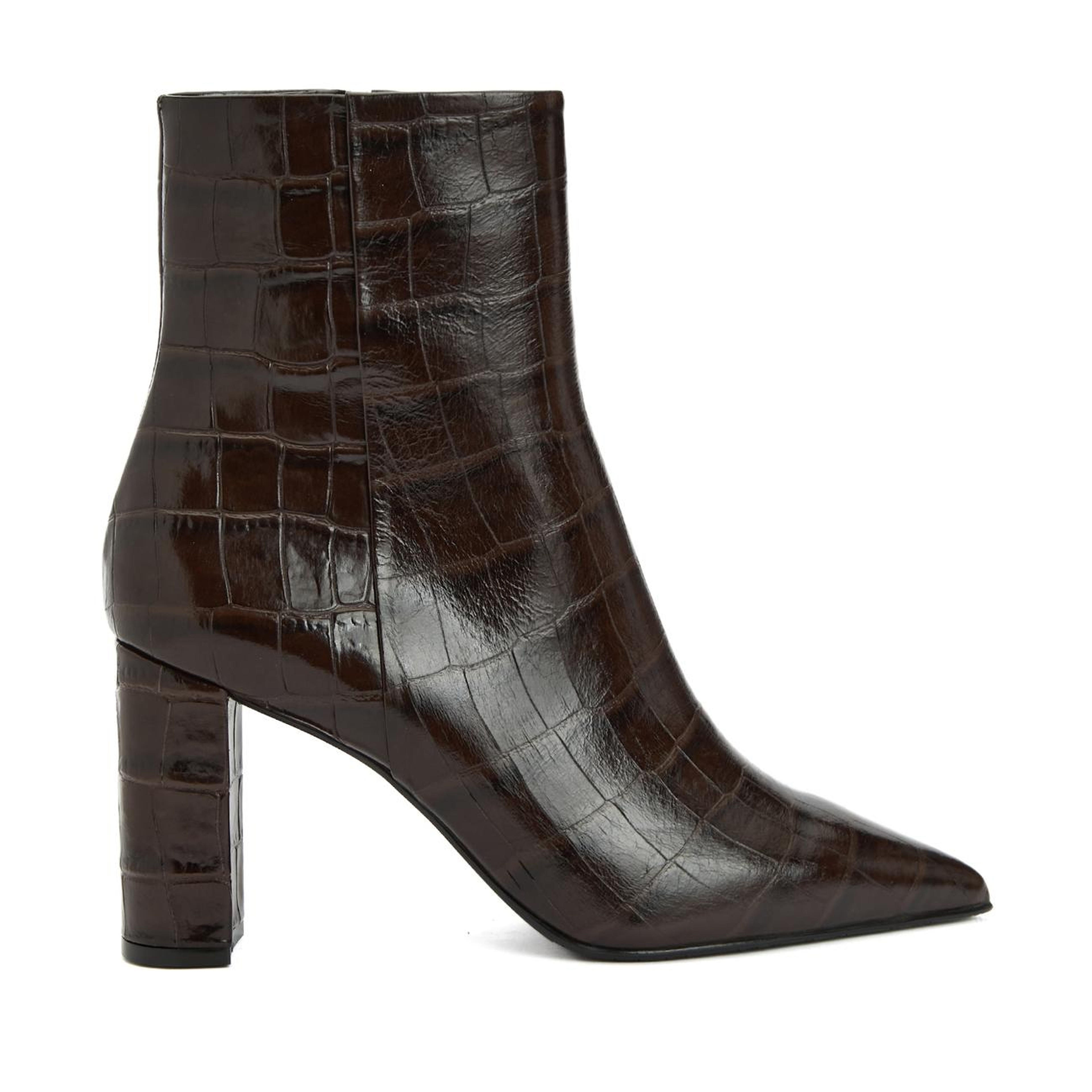 George Hogg Kadın Kahverengi Fermuarlı Deri Bot