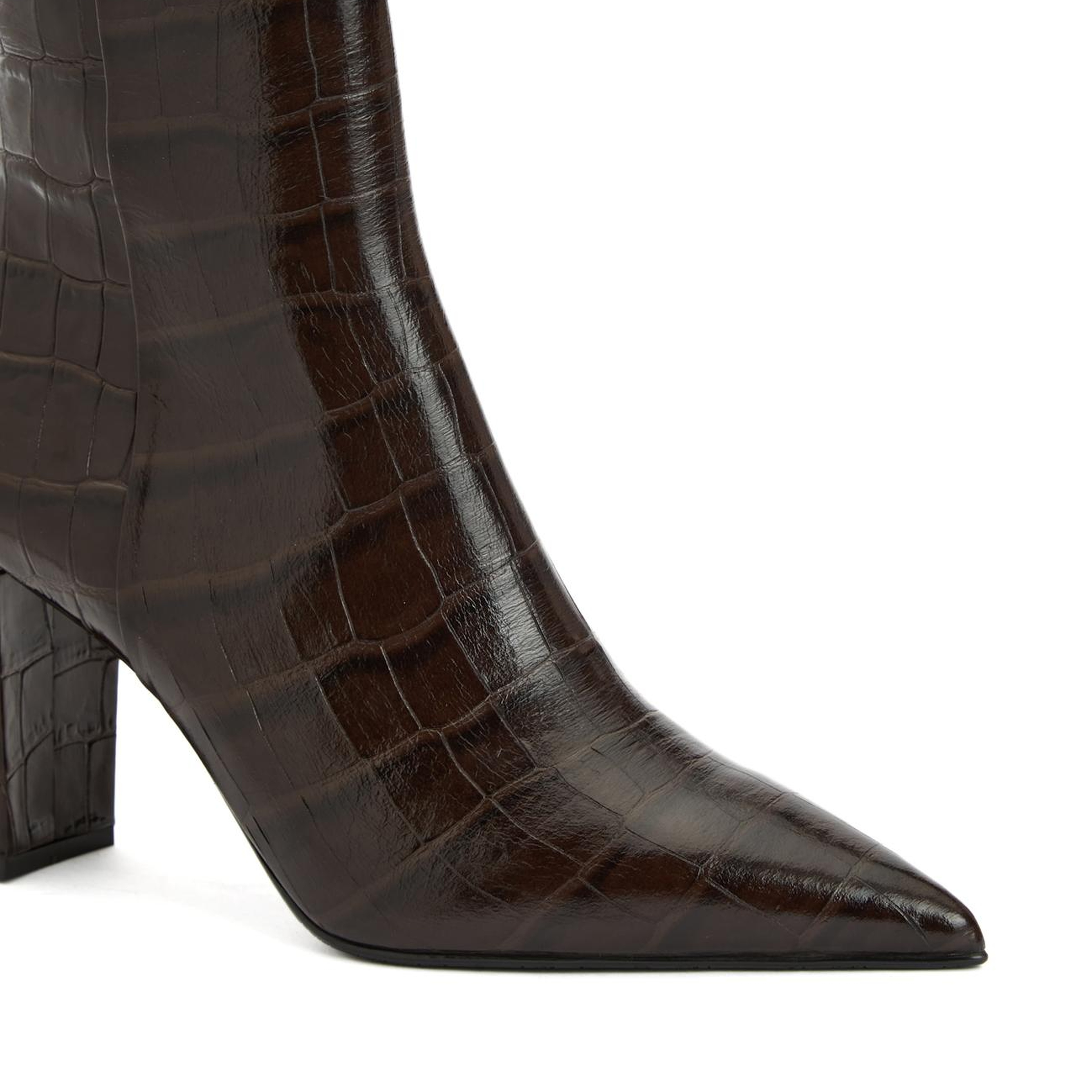 George Hogg Kadın Kahverengi Fermuarlı Deri Bot