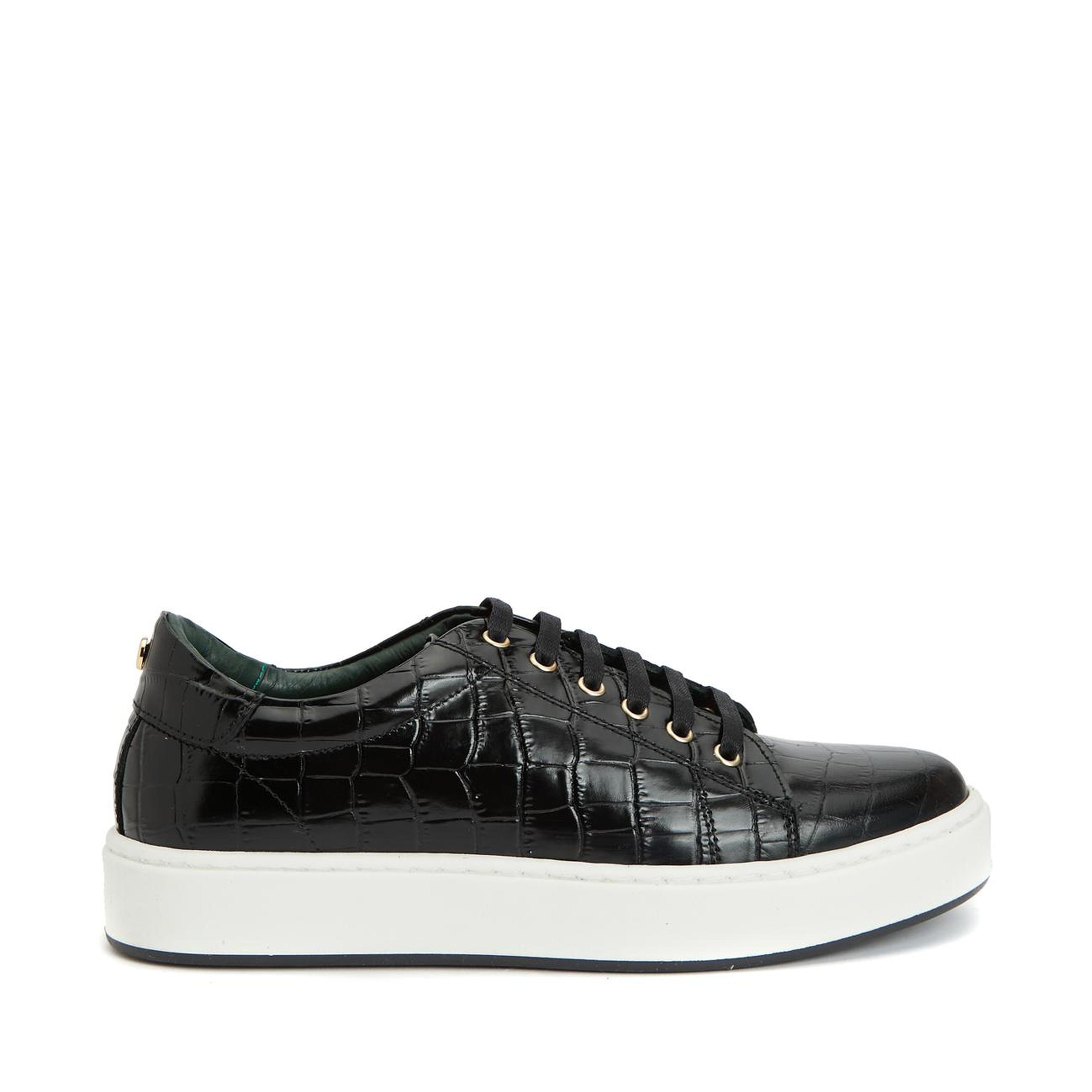 George Hogg Kadın Siyah Deri Sneaker