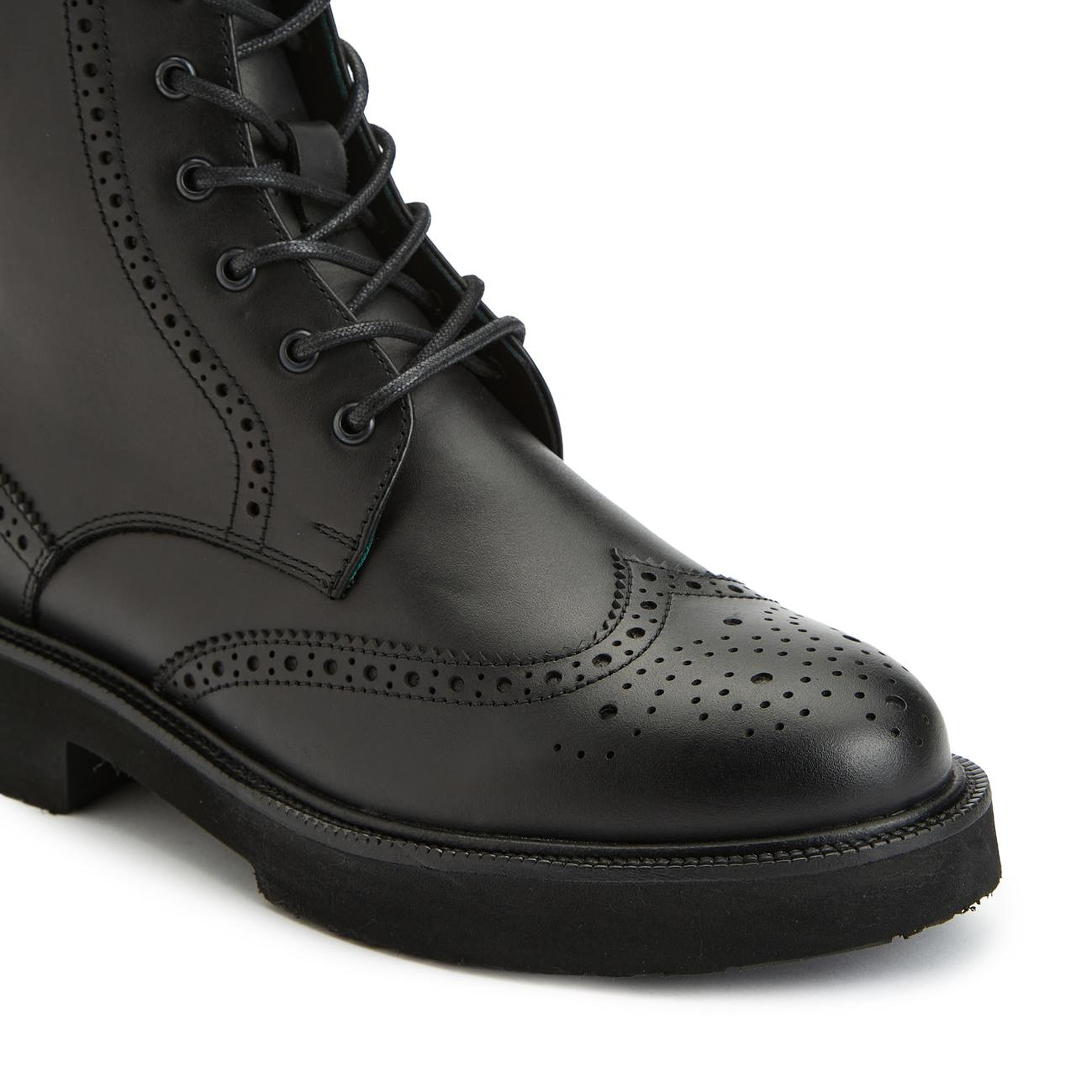 George Hogg Kadın Siyah Zımbalı Deri Bot