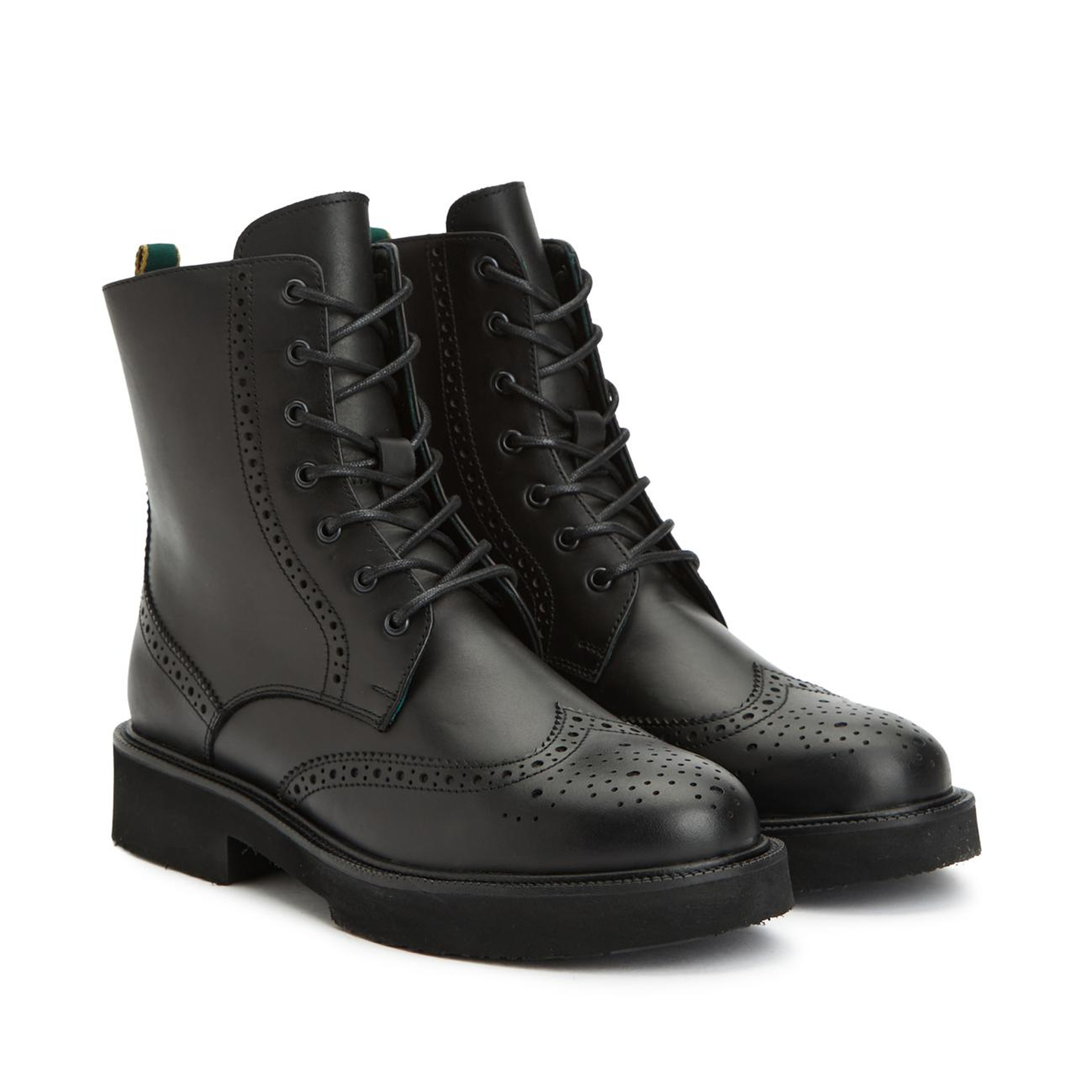 George Hogg Kadın Siyah Zımbalı Deri Bot